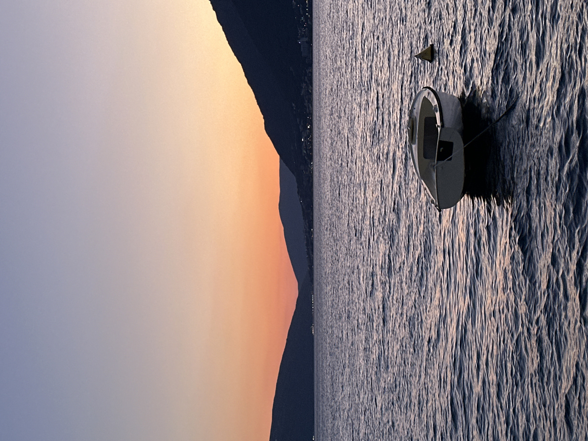 Evening serenity captured along Montenegro's coastal waters