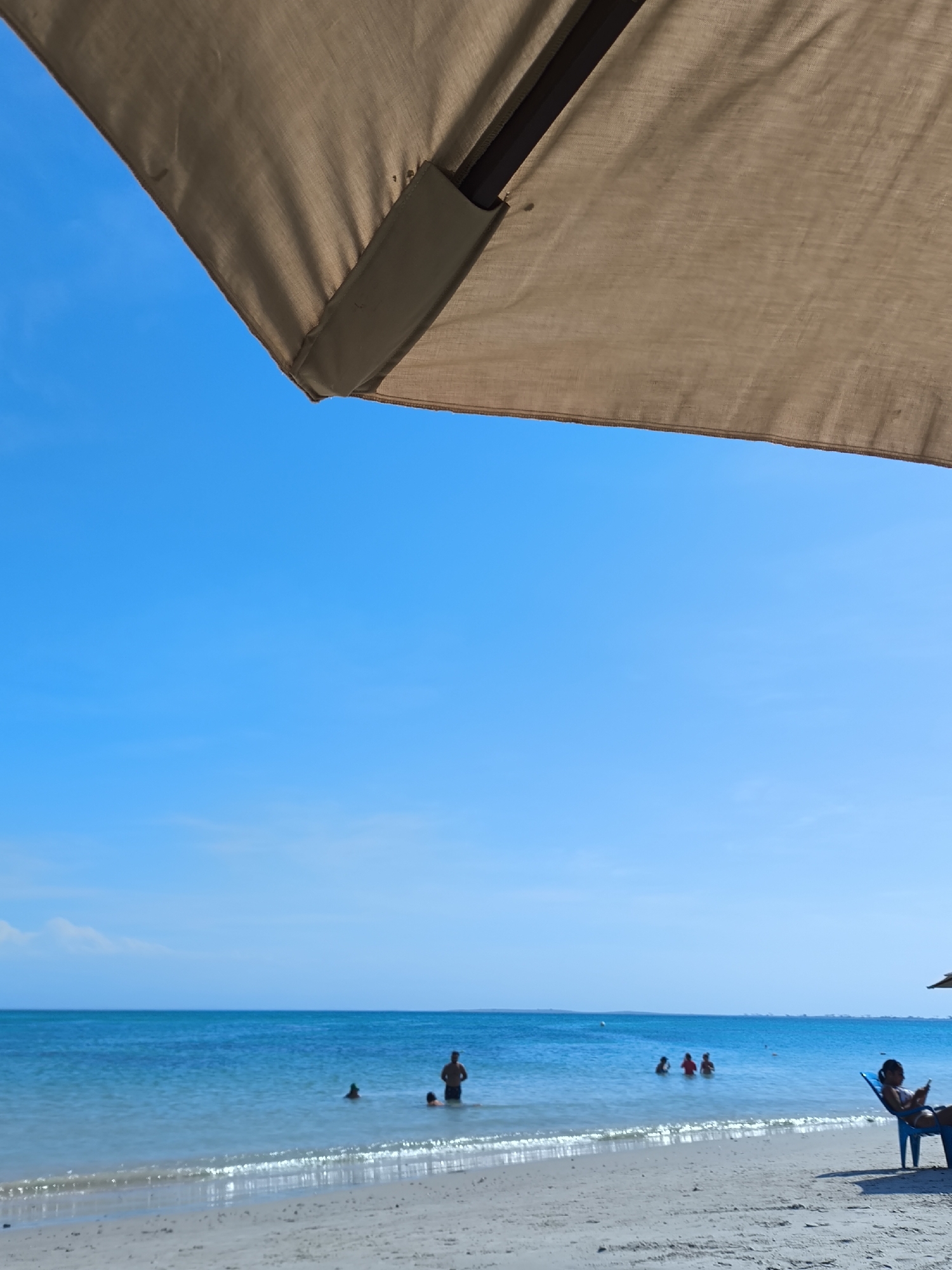 Beach day documented in Porlamar, Venezuela