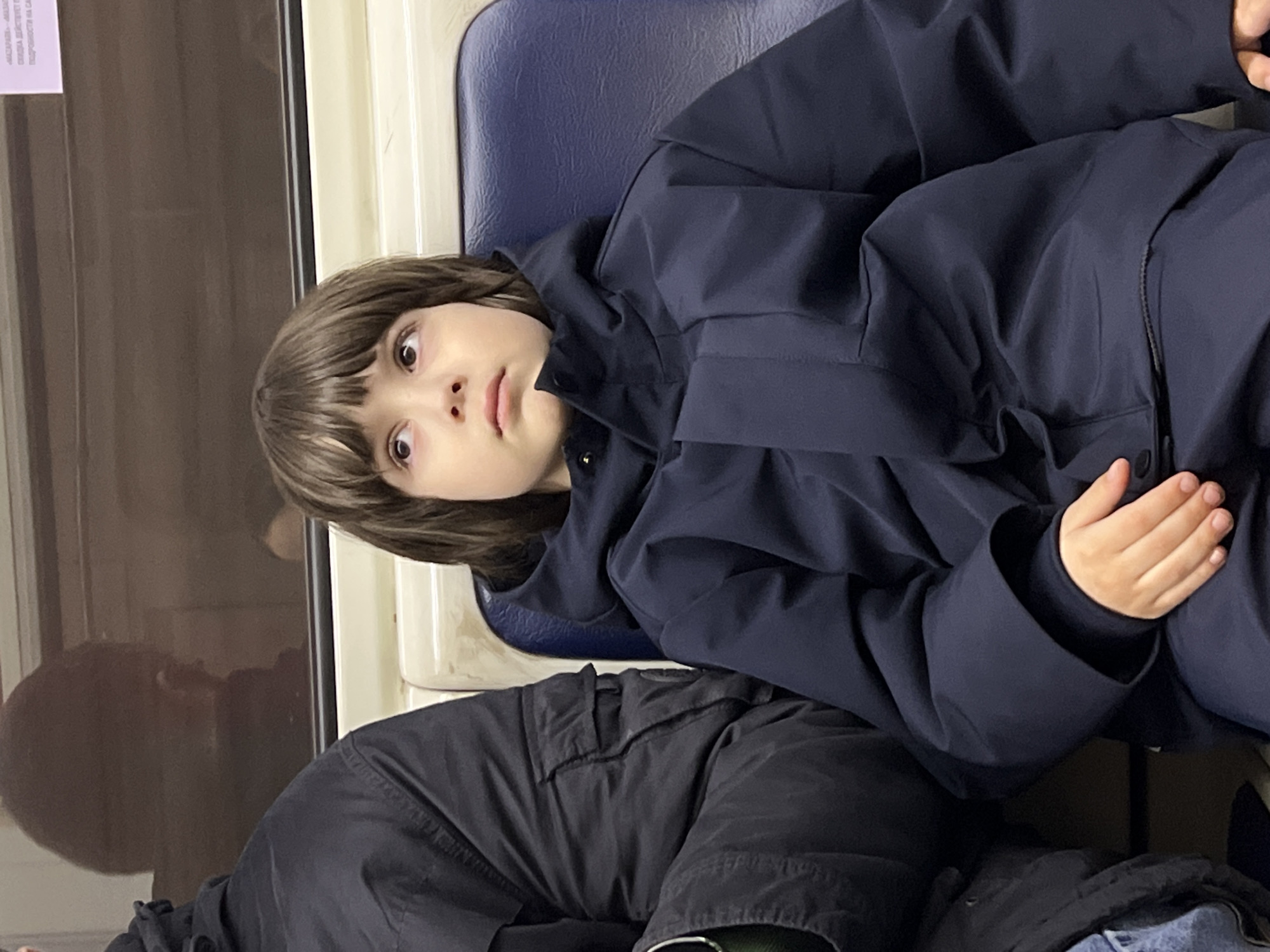 Child observed on metro train in Saint Petersburg