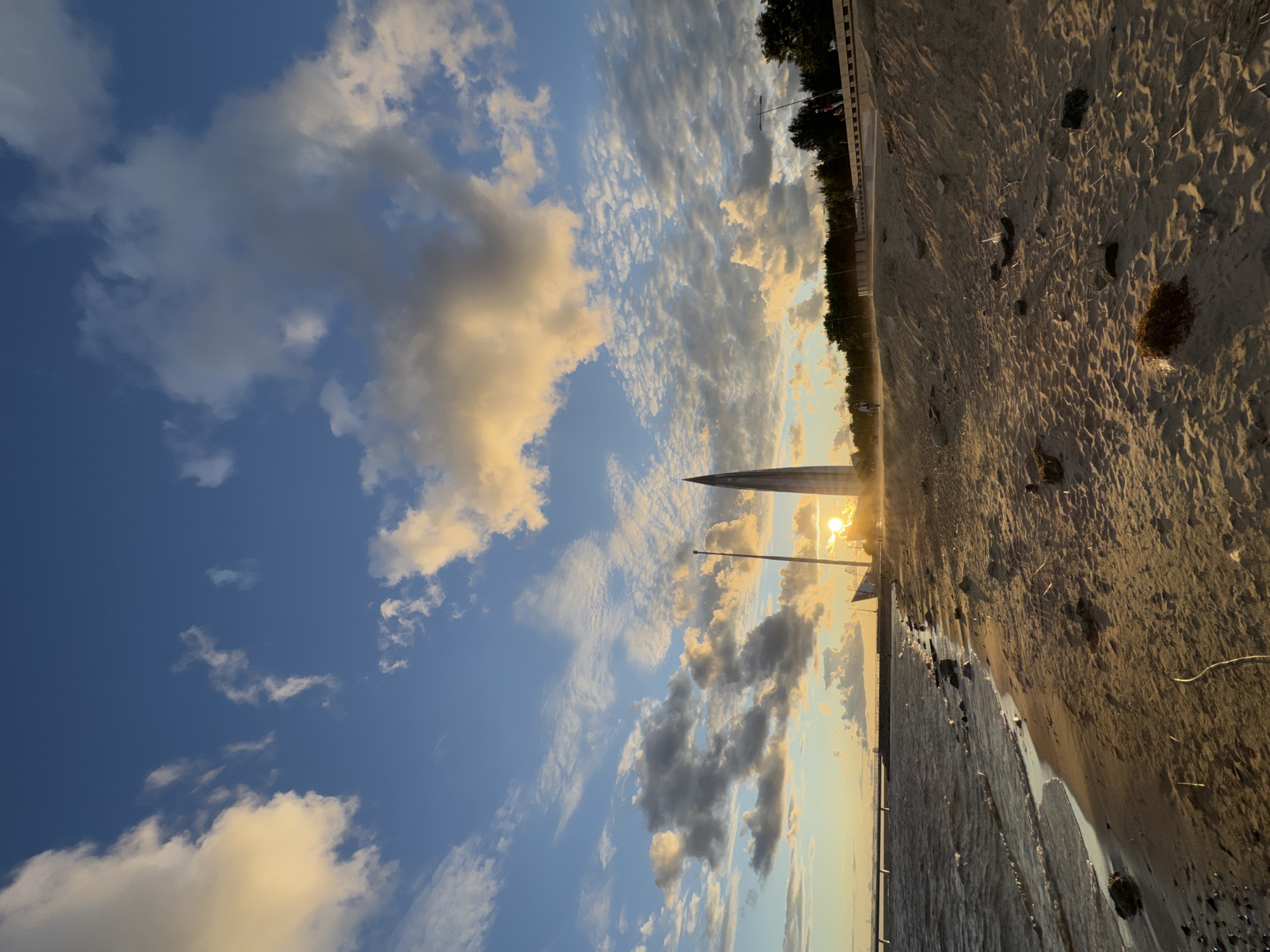 Sunset on the Gulf of Finland with Lakhta Center in view