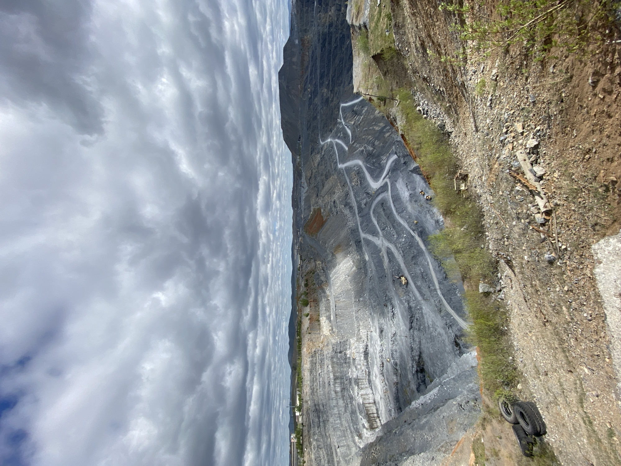 Active mining operations documented at Satka open-pit facility