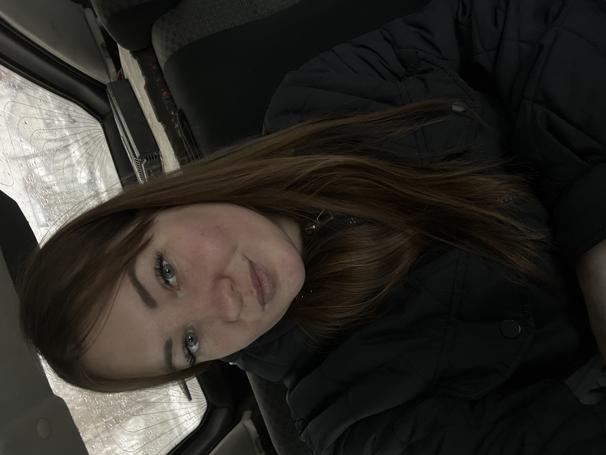 Woman takes selfies during snowstorm in Chaikovsky, Russia