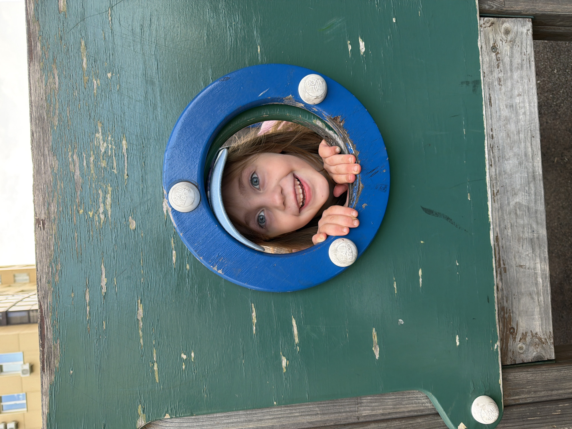 Afternoon playground time at a Perm apartment complex