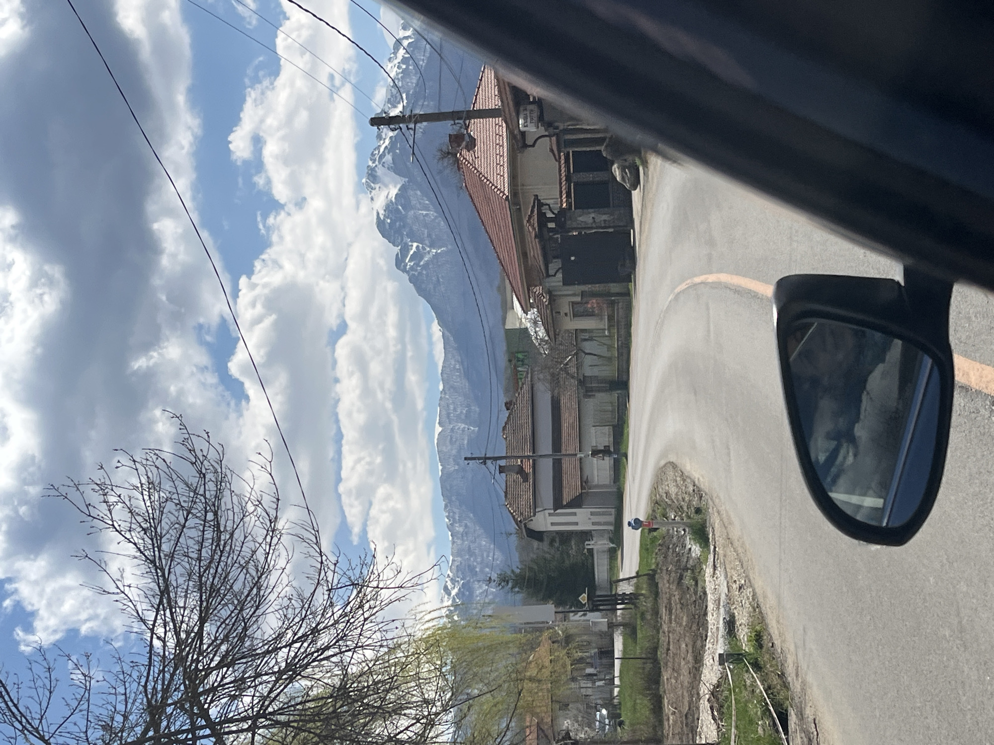 Driver documents curved road view in Apriltsi, Bulgaria