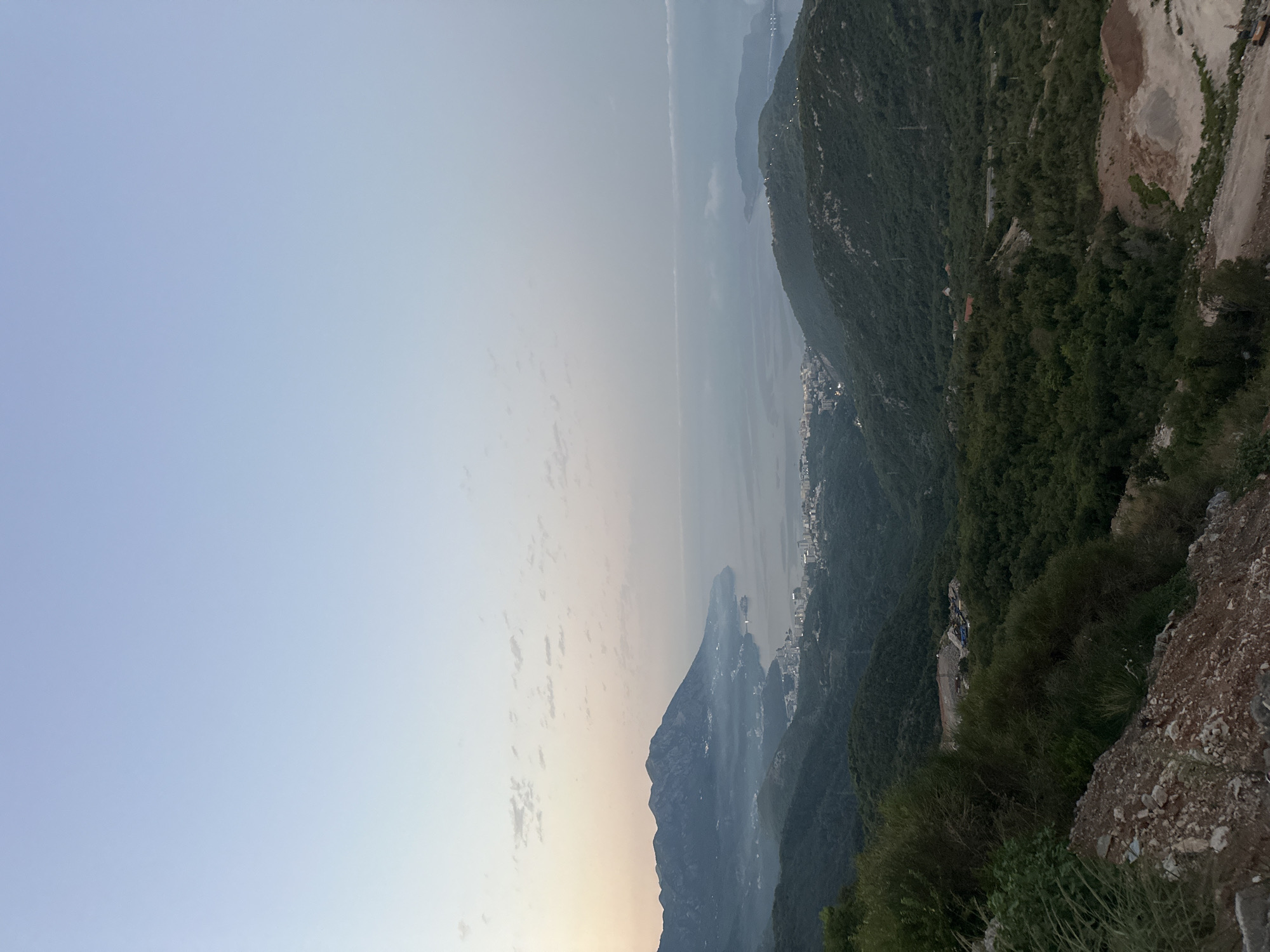 Dusk over the Adriatic from a coastal overlook in Montenegro