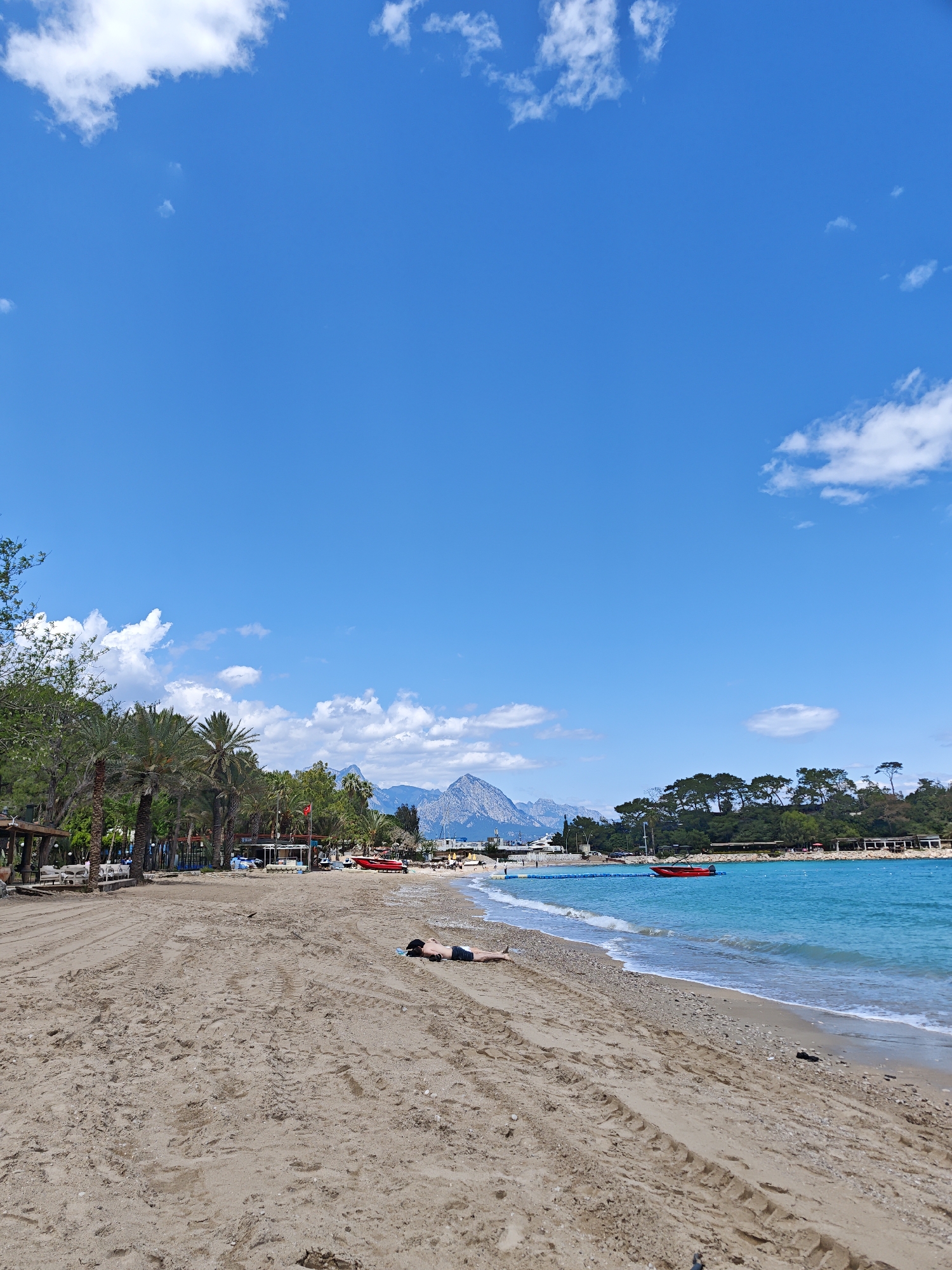 Beach day captured in Kemer Turkey Mediterranean coast