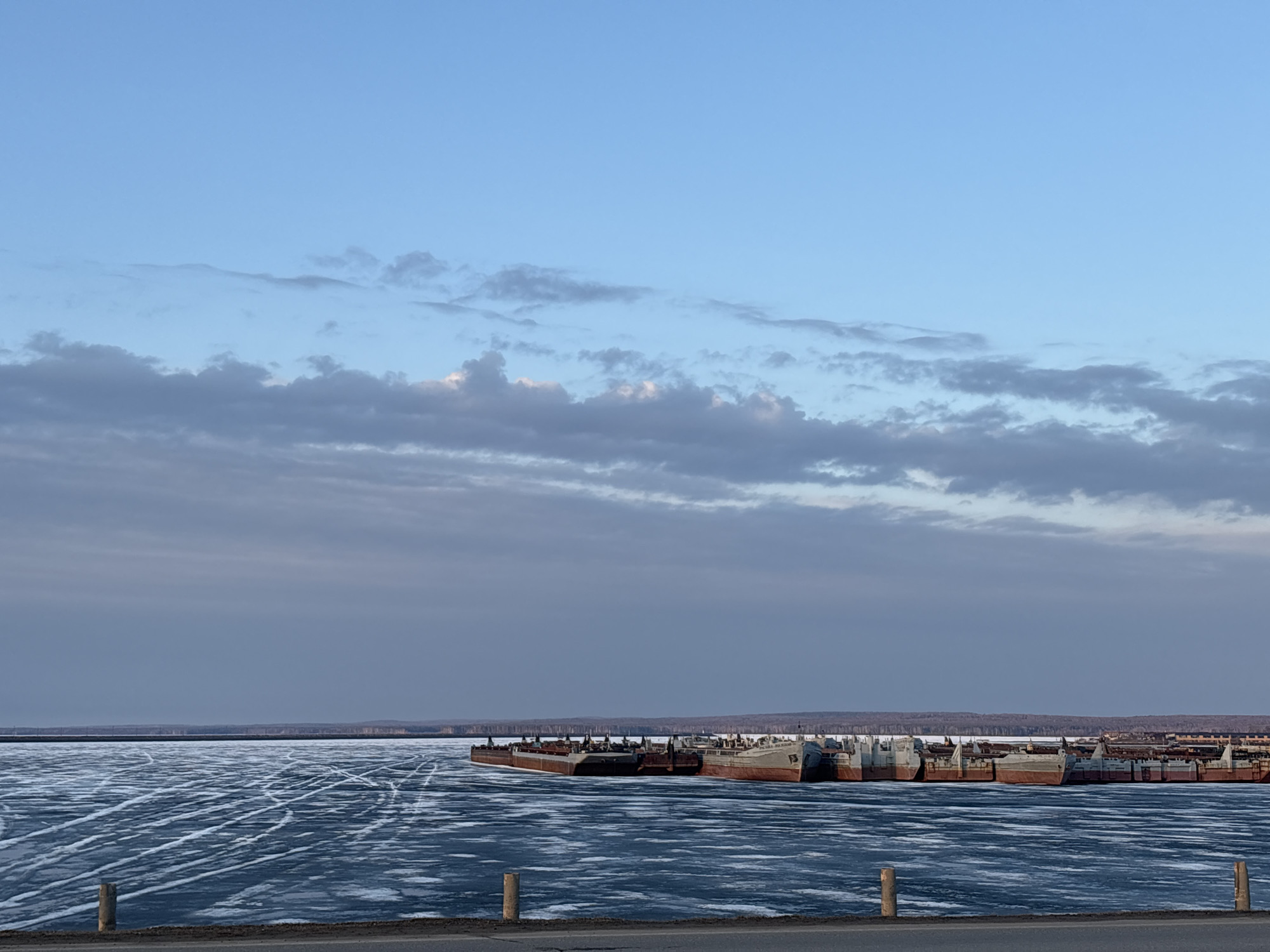 Industrial port activity documented in Chaikovsky, Russia