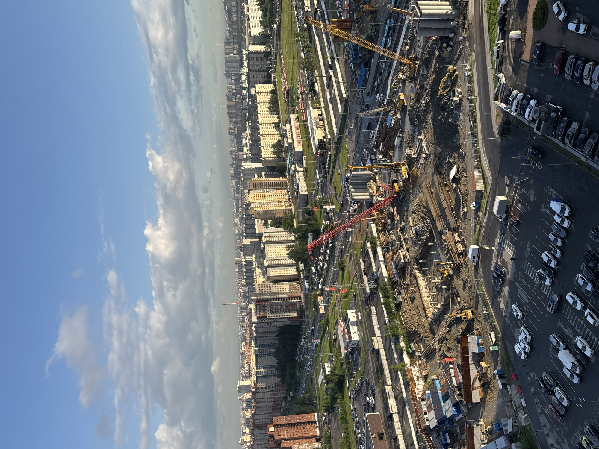 Construction, housing, and a tabby cat in Saint Petersburg