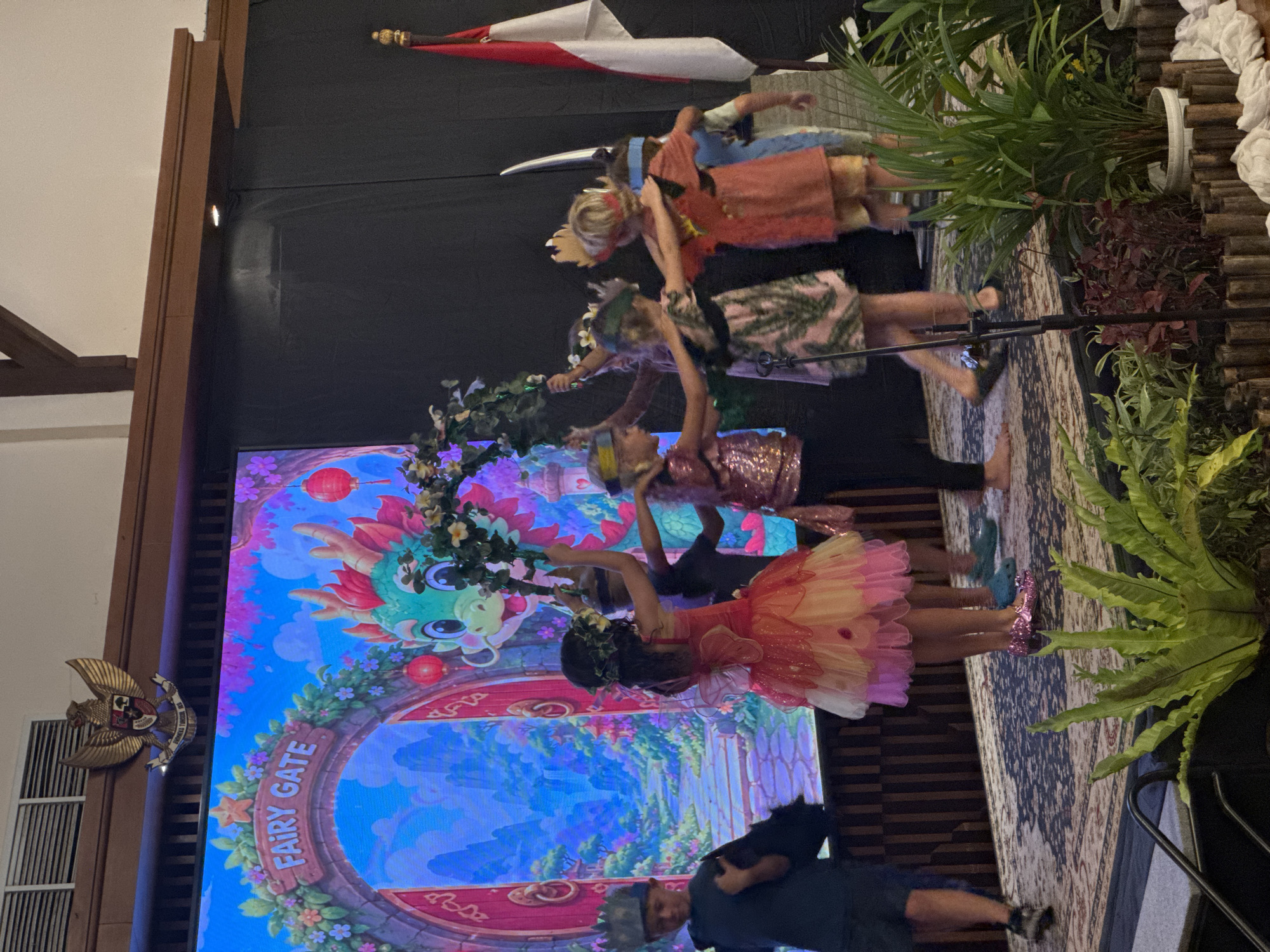 Kids' stage performances at a Bali resort venue