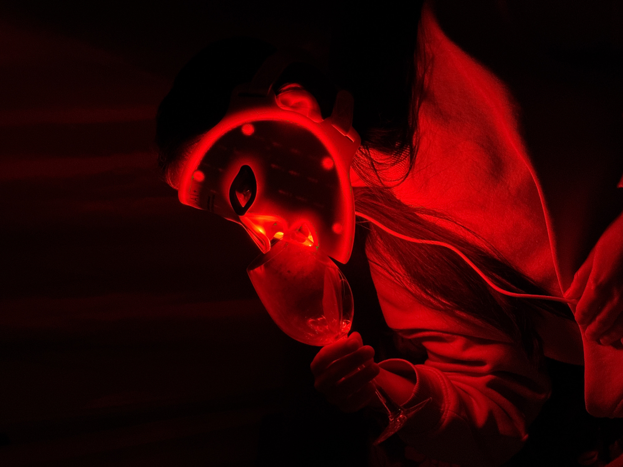 LED facial therapy session documented in Plovdiv Bulgaria