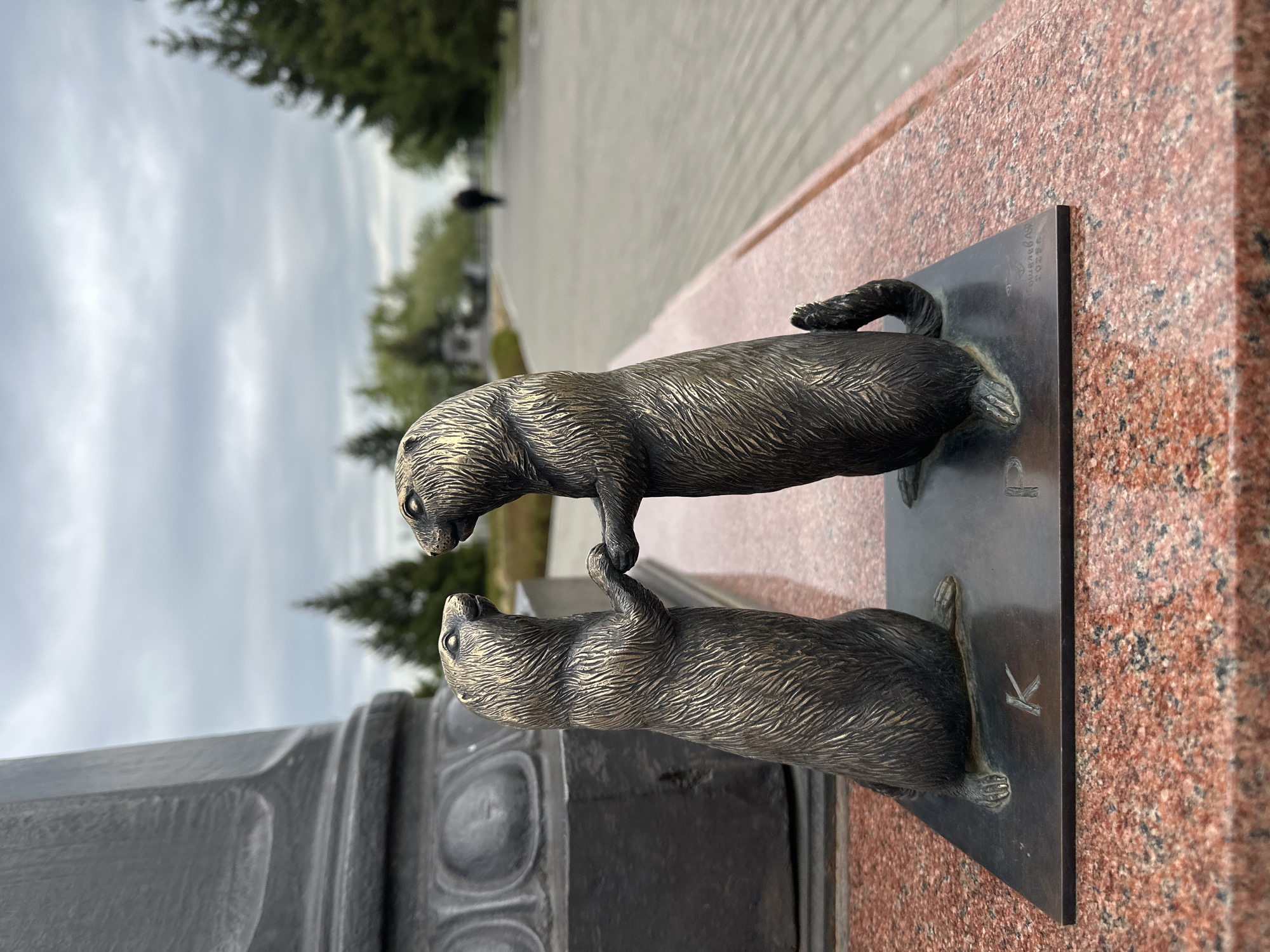 Krasnoyarsk resident documents city sculptures and takes mirror selfie