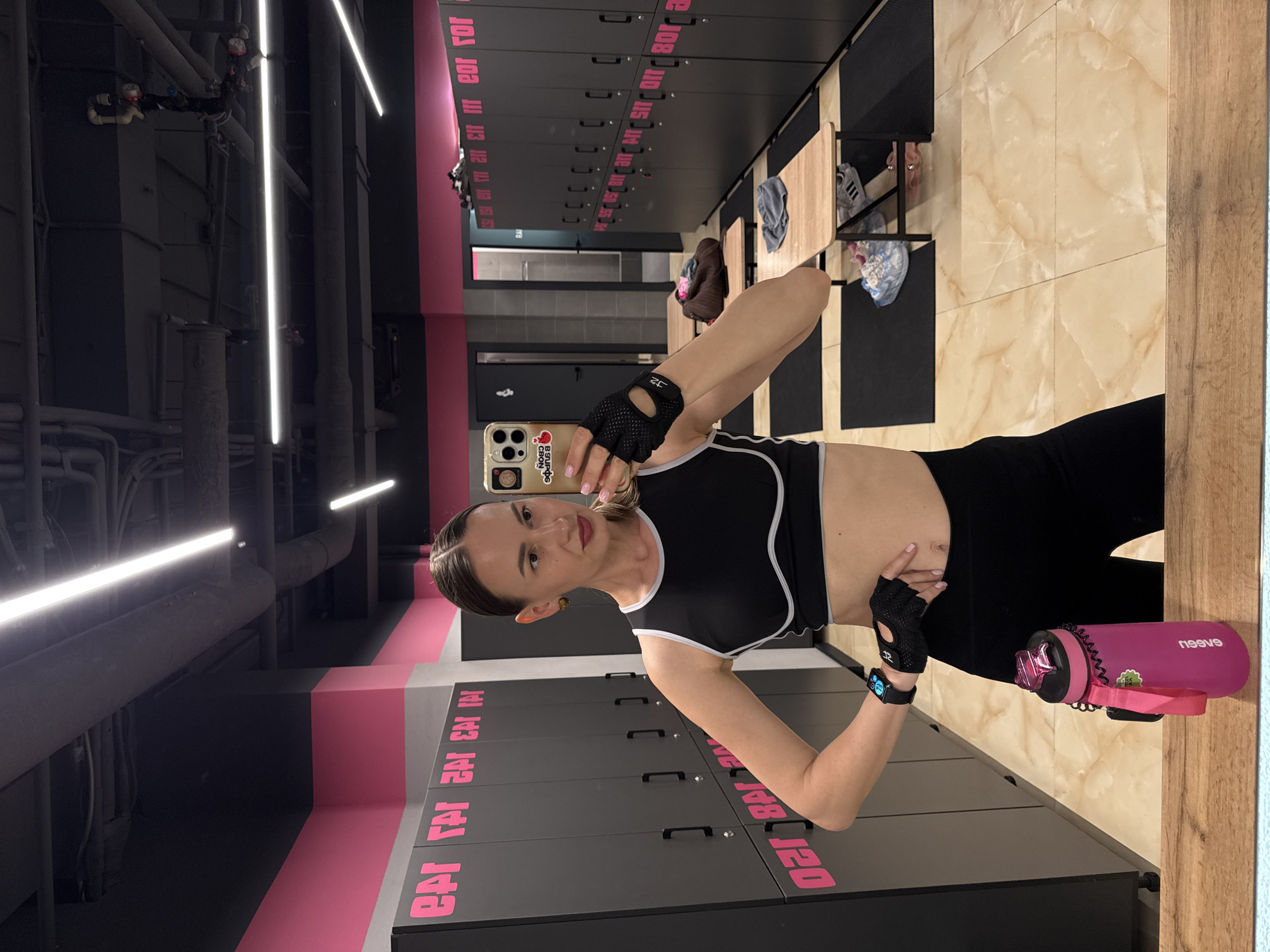Woman documents workout session at Sochi gym