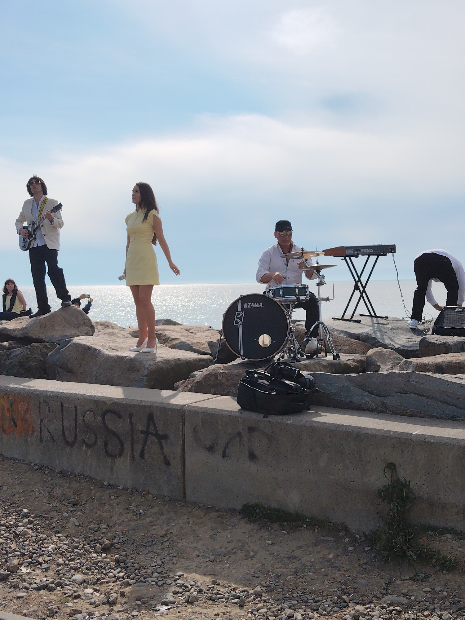 Musical performance, wedding shoot, airplane sighting observed in Batumi