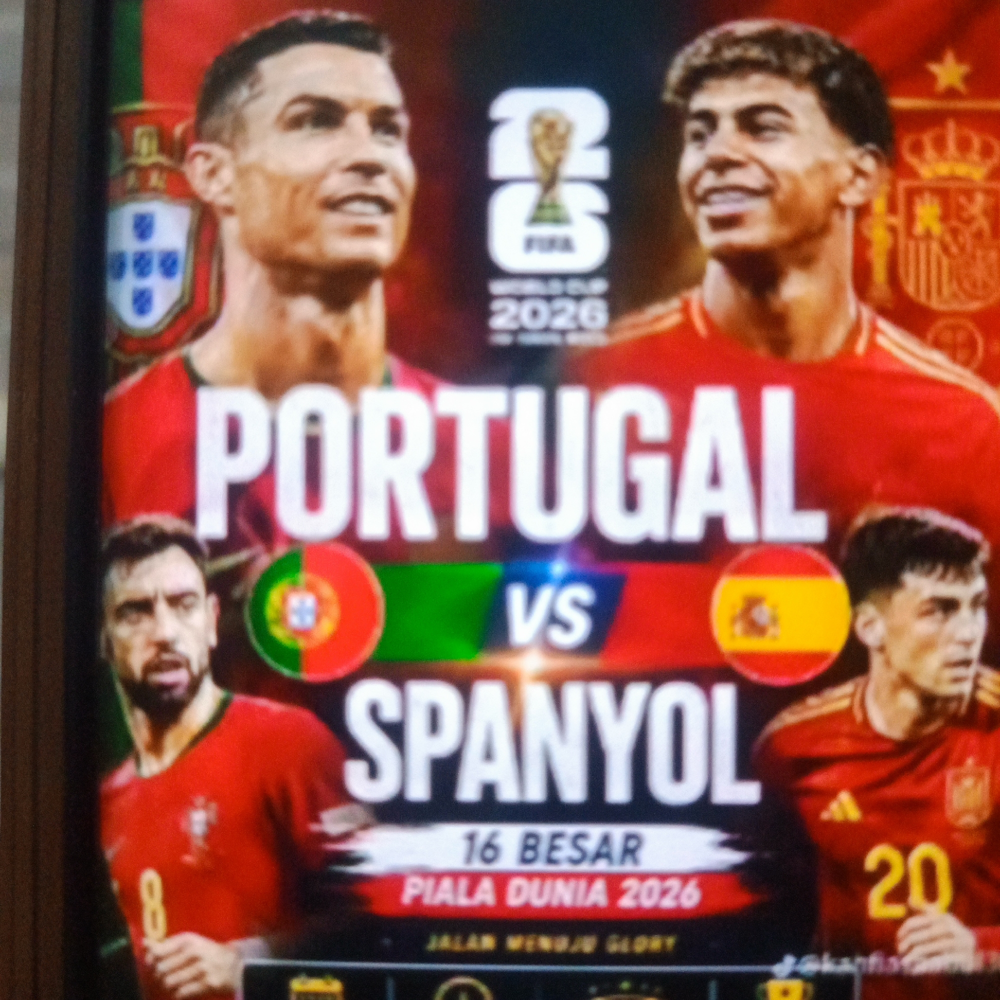 Portugal vs Spain match buzz, mixed with random social posts