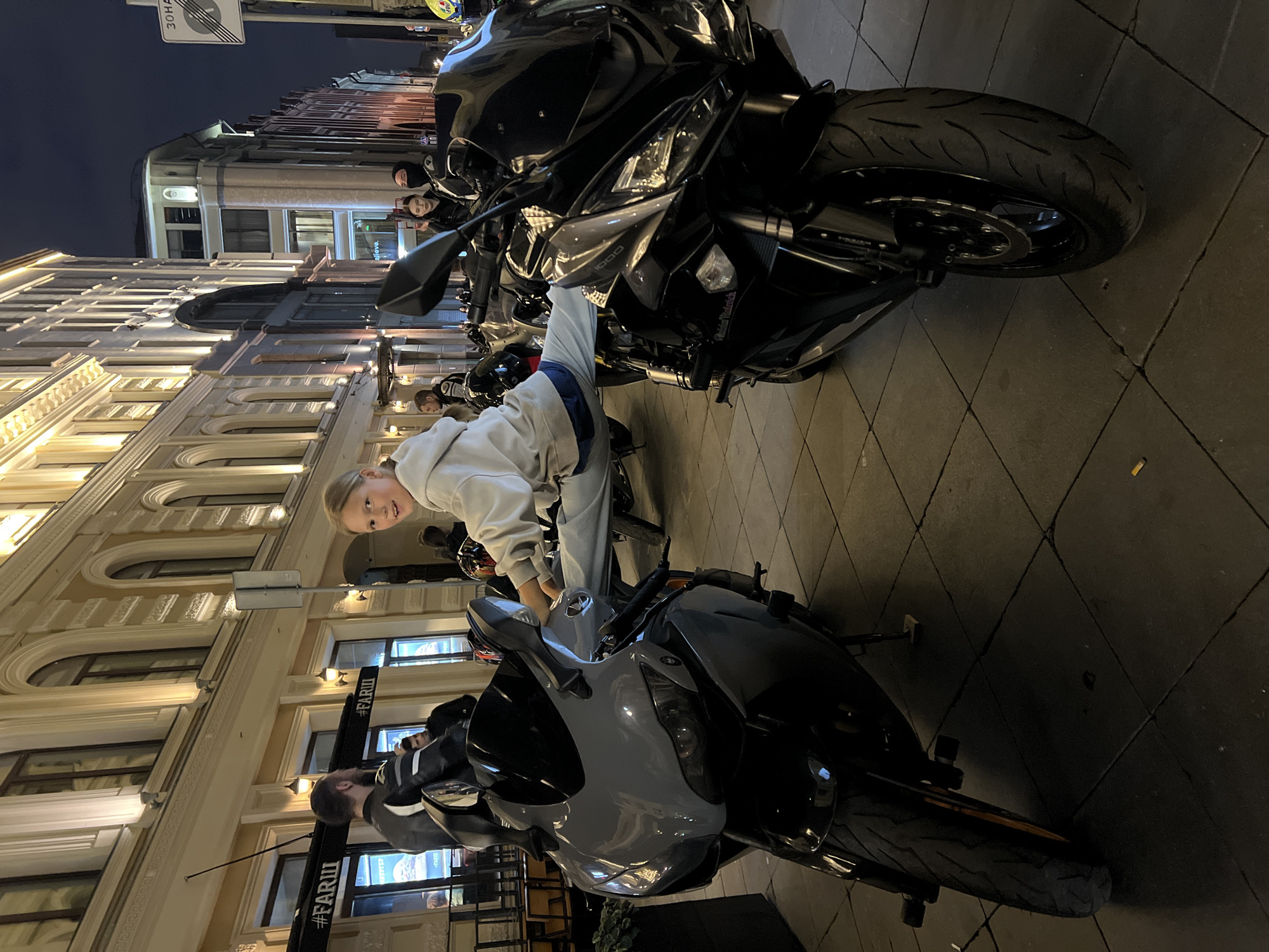 Evening scenes around illuminated Moscow landmarks and streets