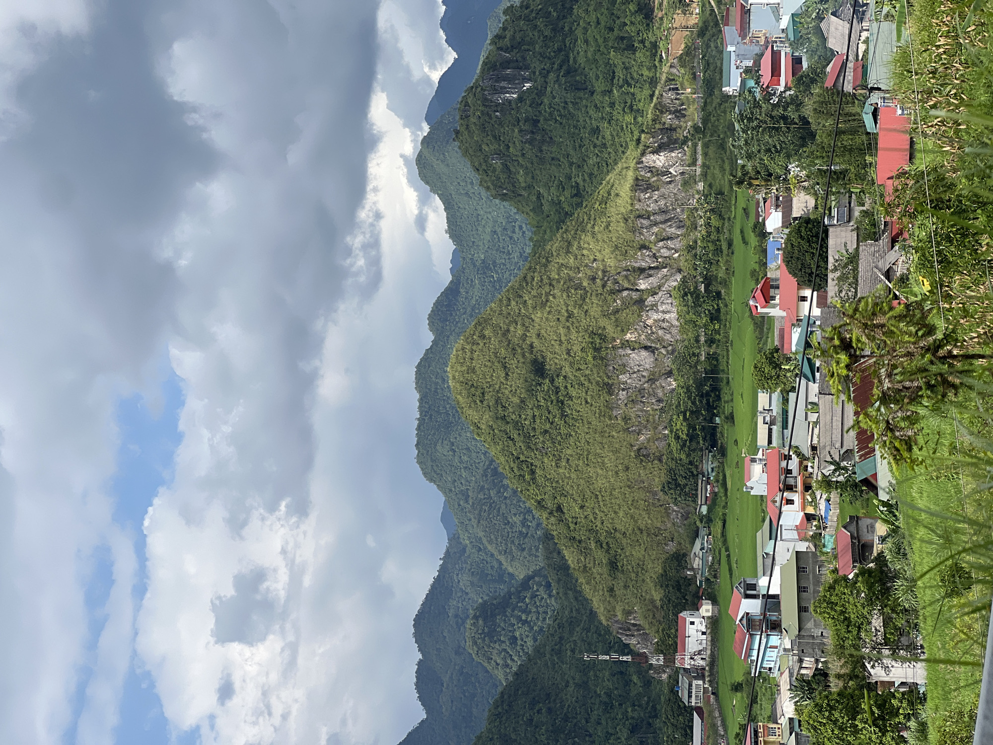 Mountain road and valley views in Quản Bạ, Vietnam