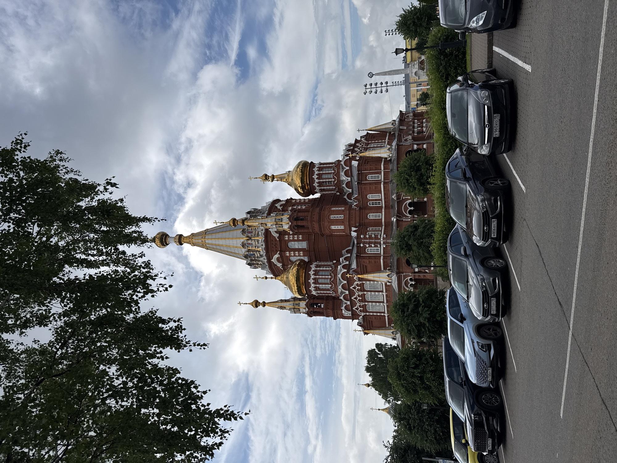 Orthodox cathedral views across Izhevsk, Russia