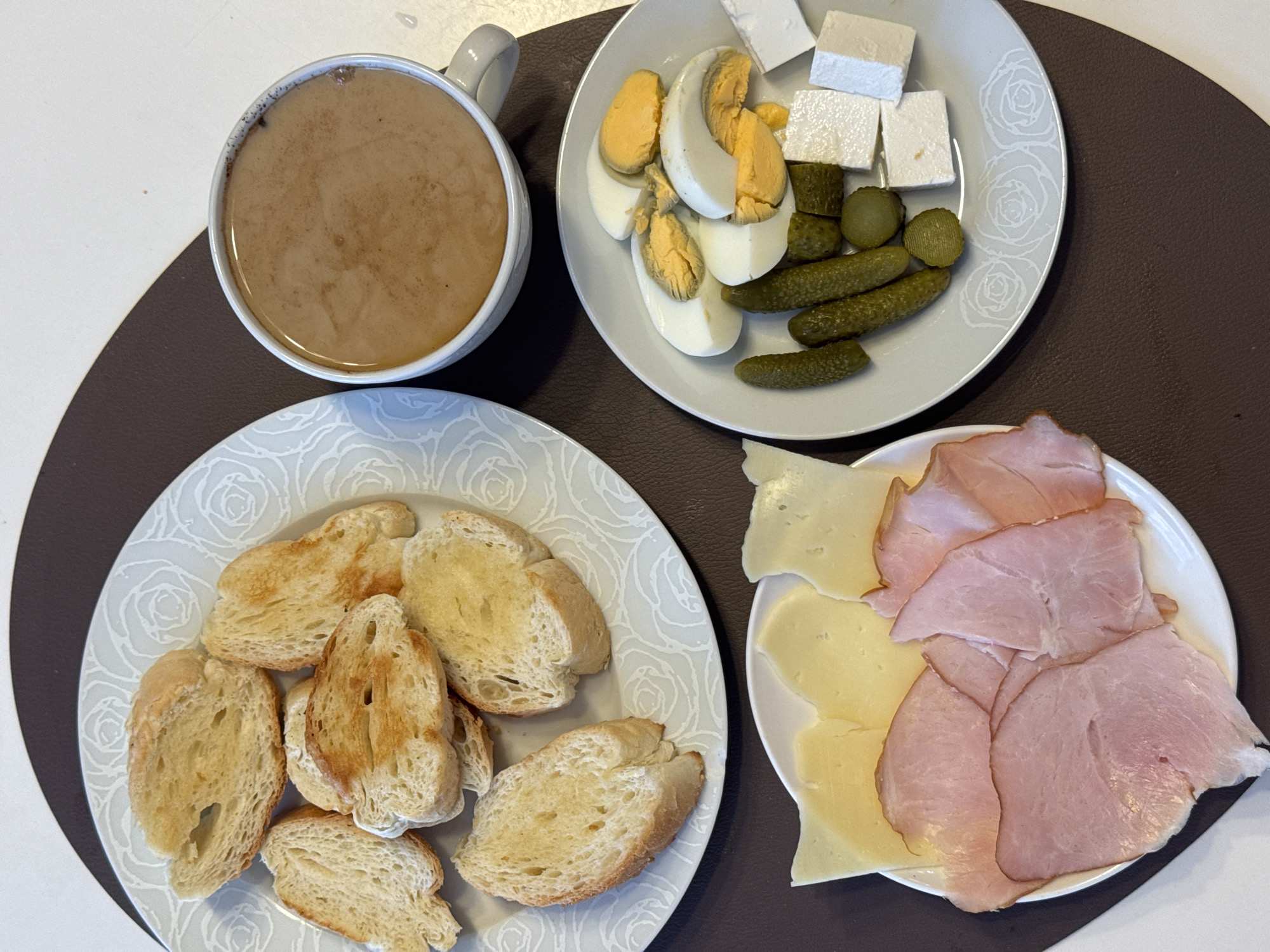 Morning breakfast scene captured in Podgorica, Montenegro