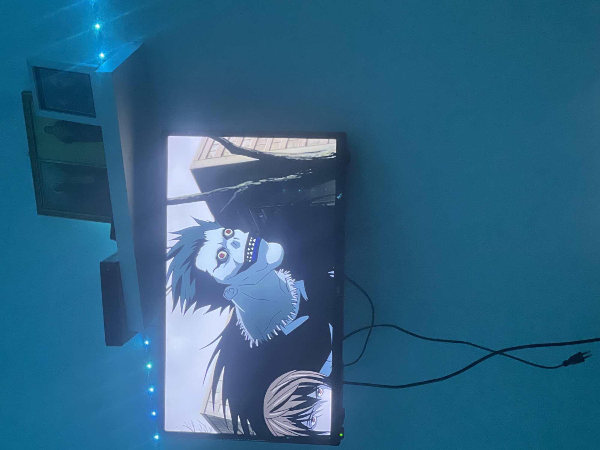 Television displays animated monster content in Montenegro home