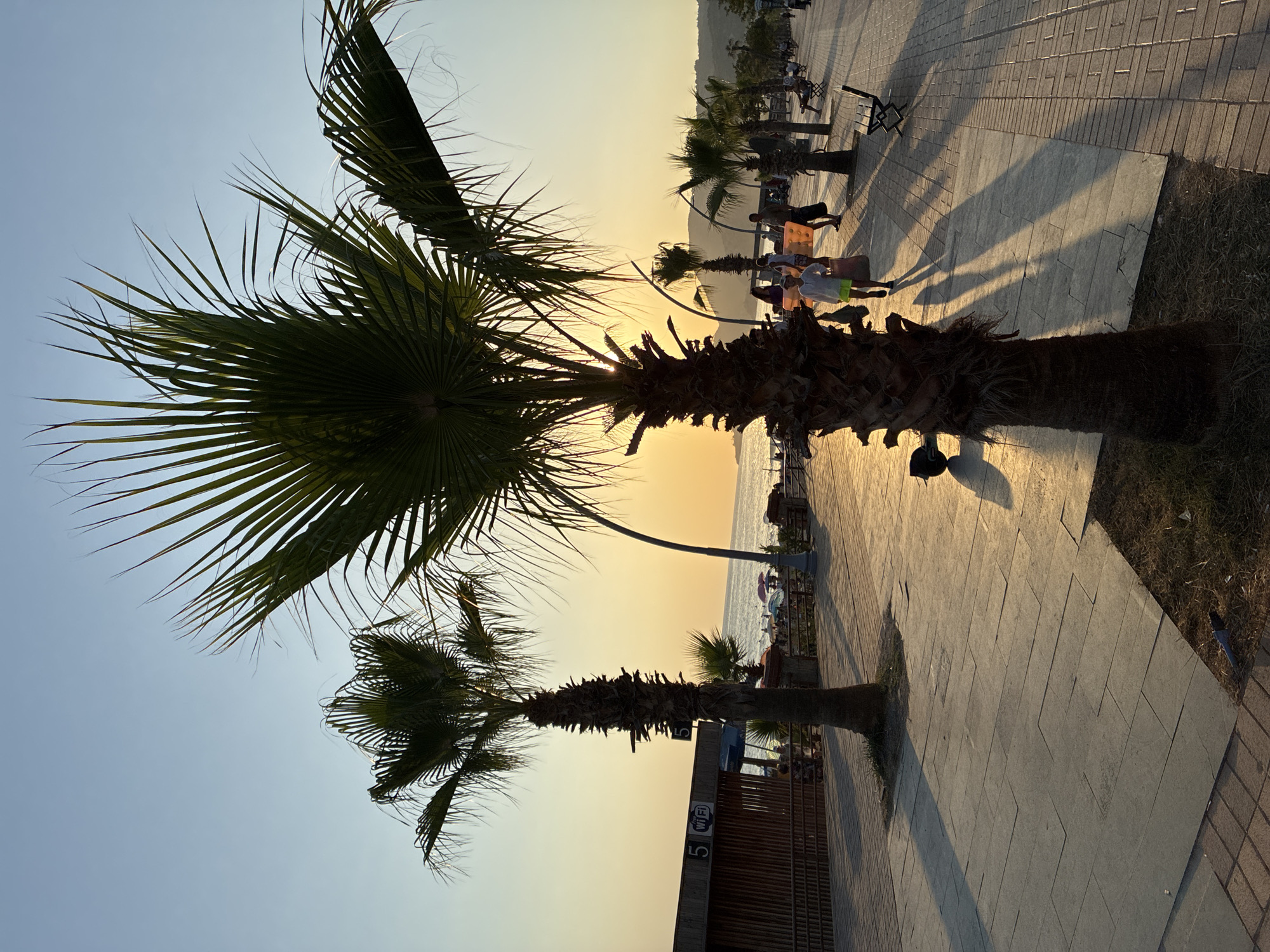 Golden hour along the Alanya waterfront promenade