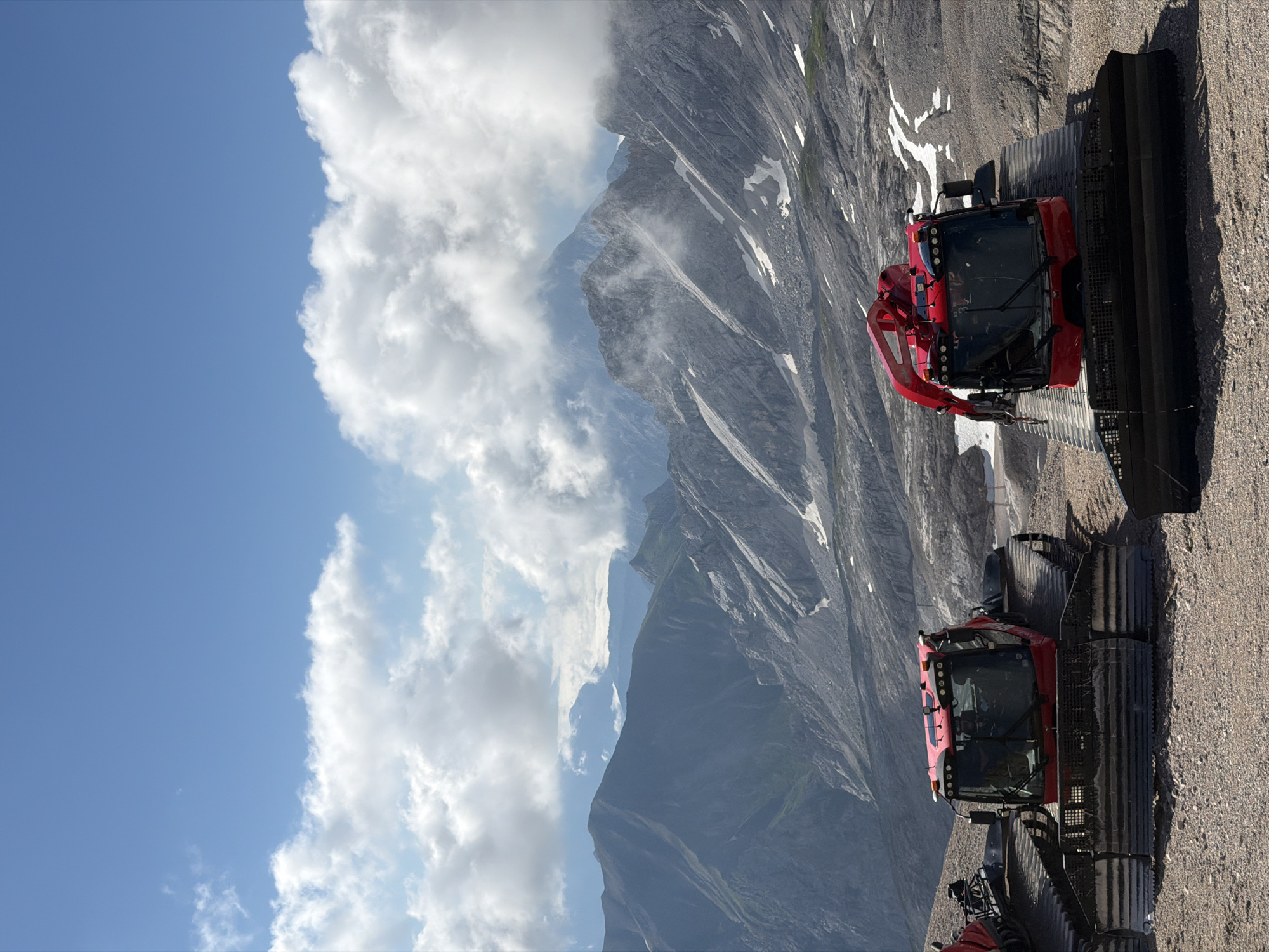 Summer day at an idle alpine ski area near Wildermieming, Austria