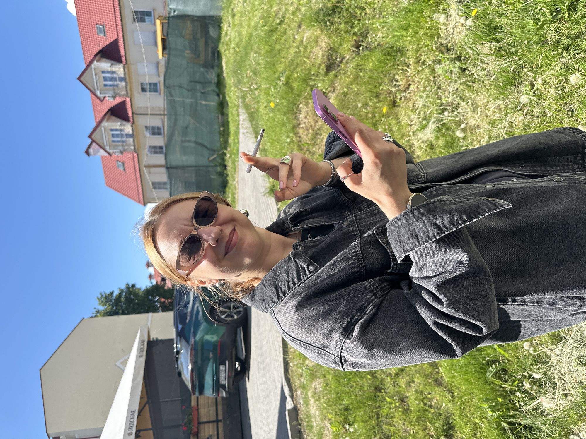 Woman documents casual afternoon with beer and selfies in Hrodna