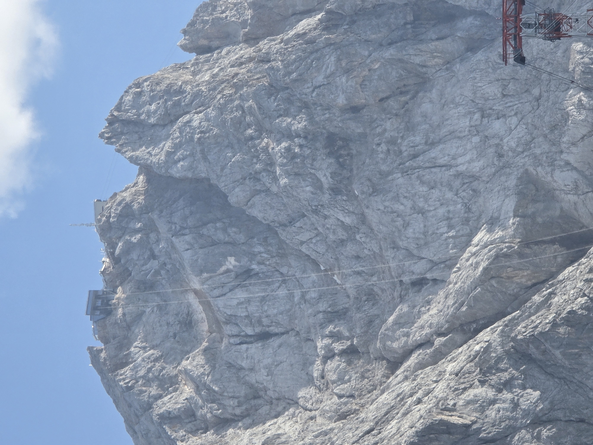 Close-up and wide views of the Zugspitze near Grainau