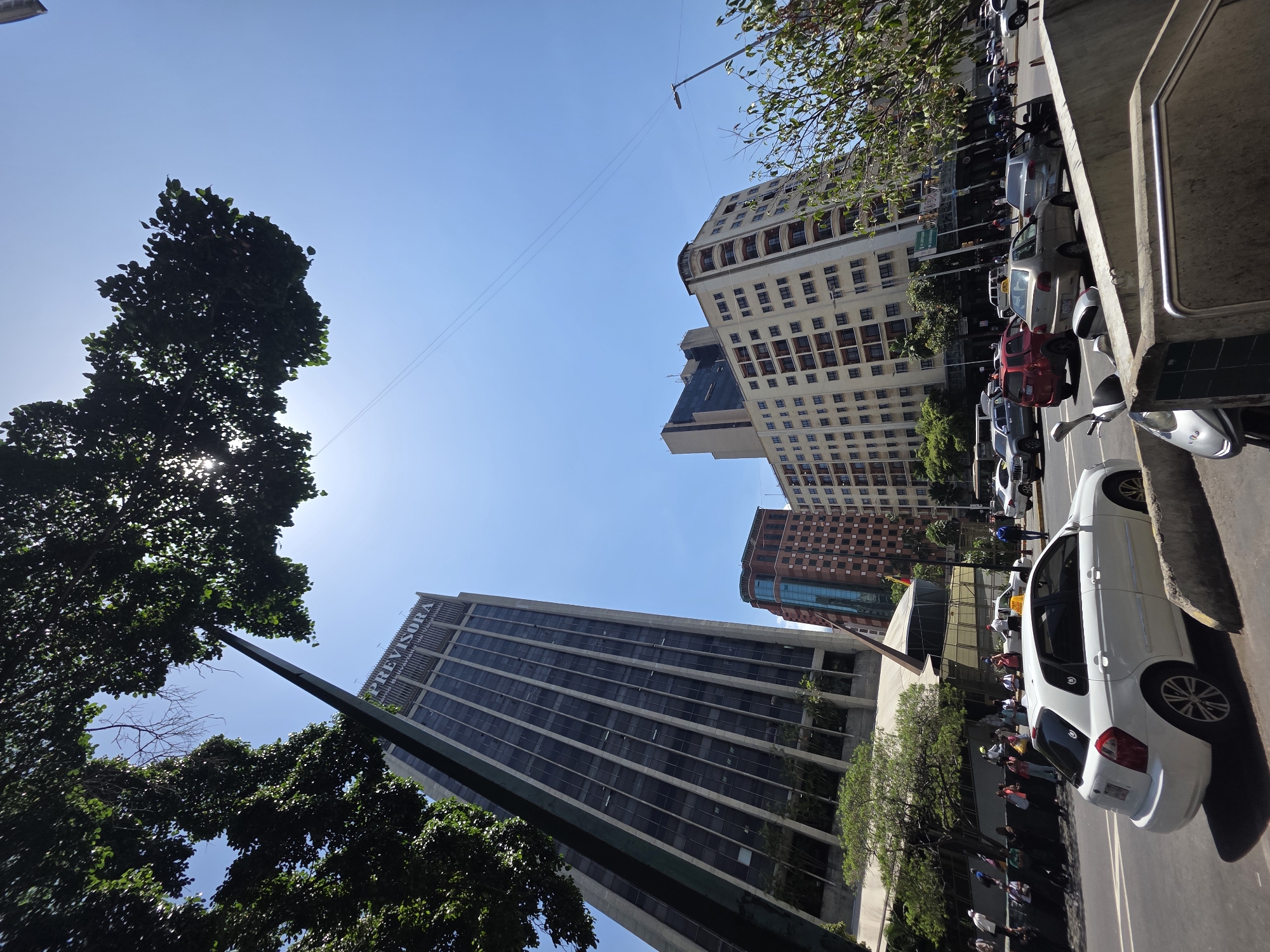 Street scene documented in Caracas showing urban life