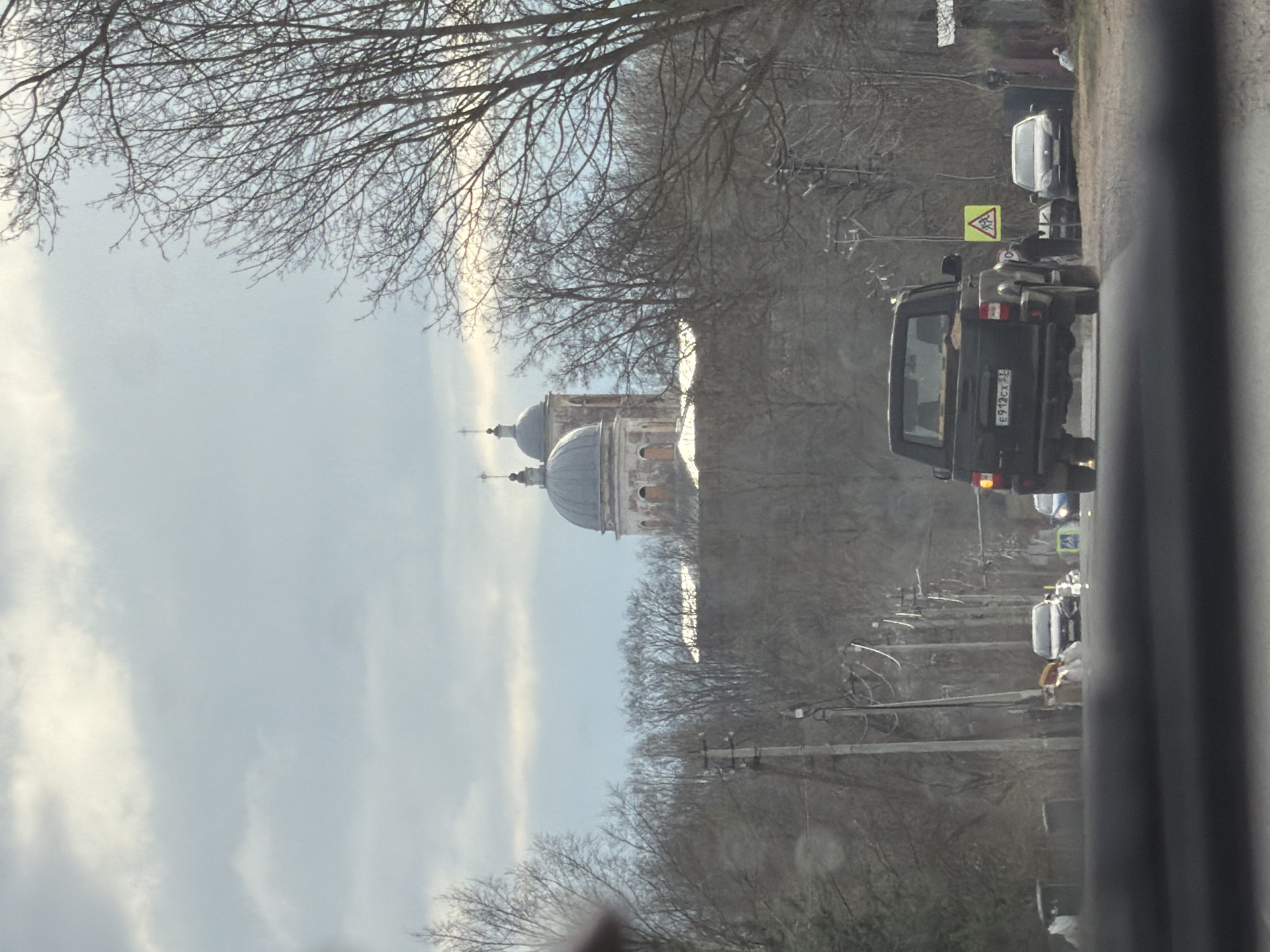 Everyday moments captured during afternoon drive through Bronnitsy, Russia