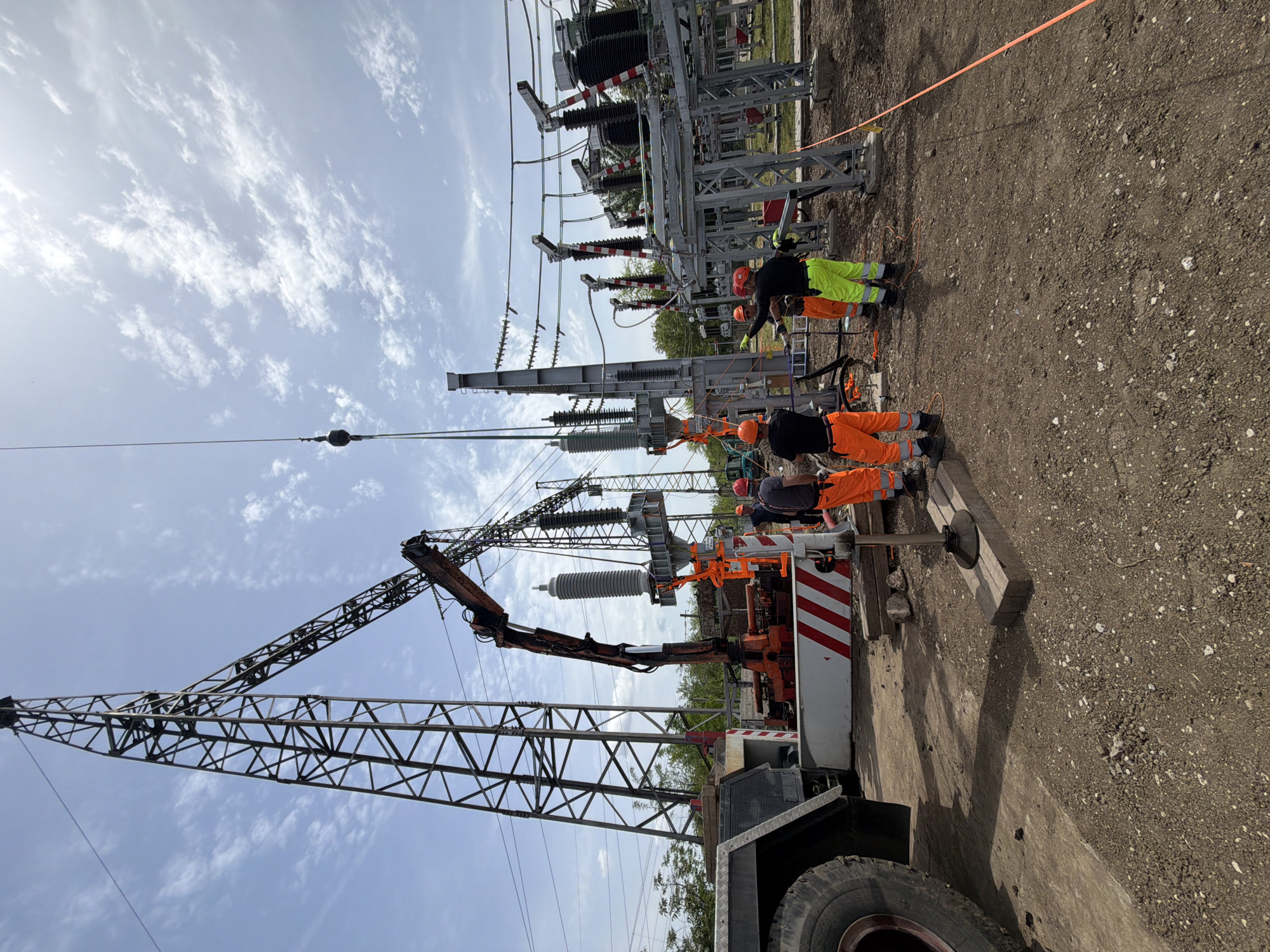 Construction work underway at electrical substation in Pleven, Bulgaria