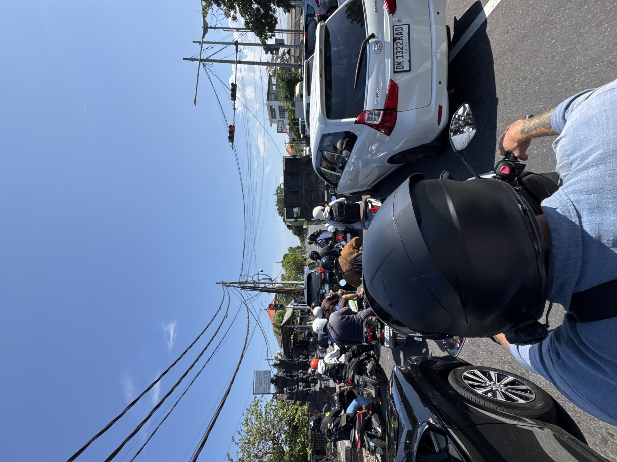Morning scooter run through Denpasar traffic and temple streets
