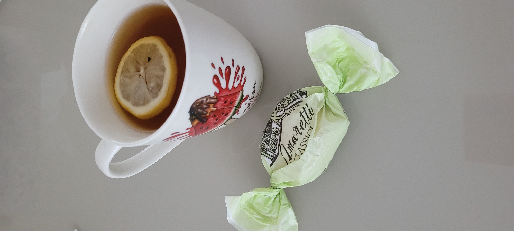 Tea and snacks on a Riga table, midday break