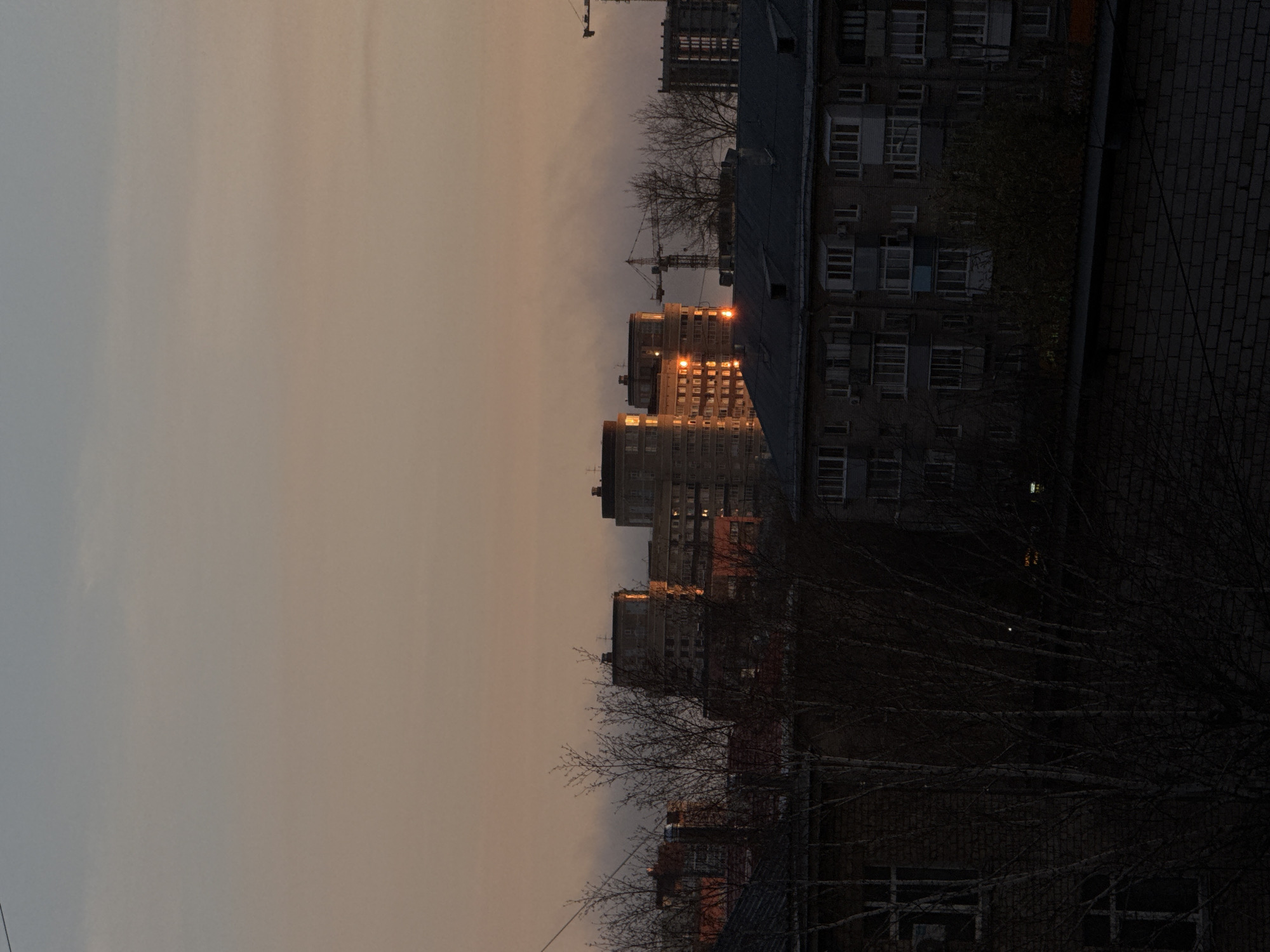 Twilight scenes captured across Perm, Russia cityscape