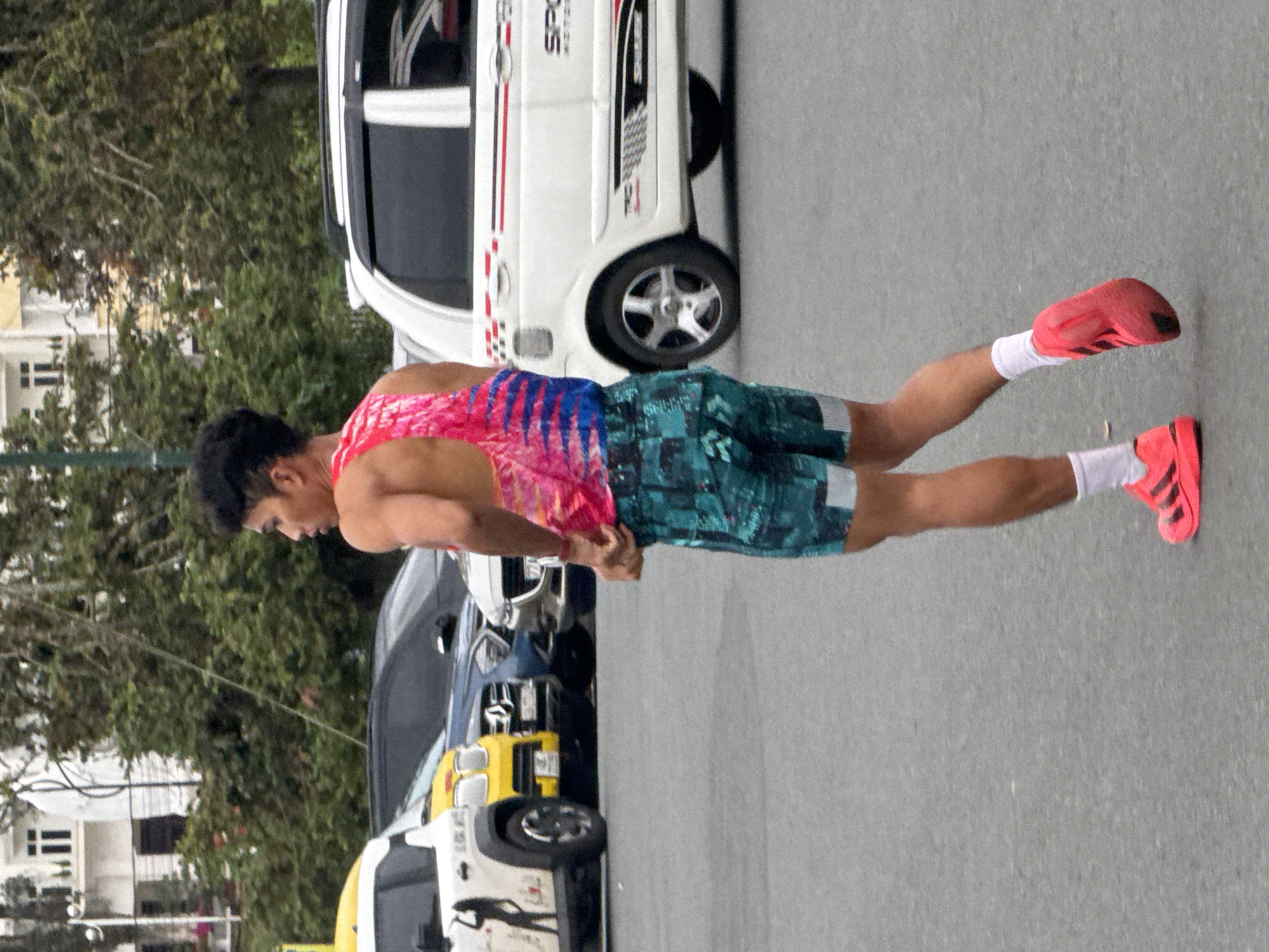 Runners and cyclists active on Da Lat city streets