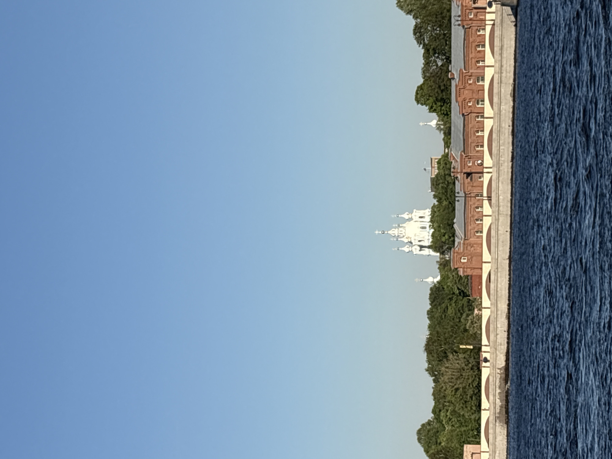 Witness documents Saint Petersburg waterfront with red brick buildings