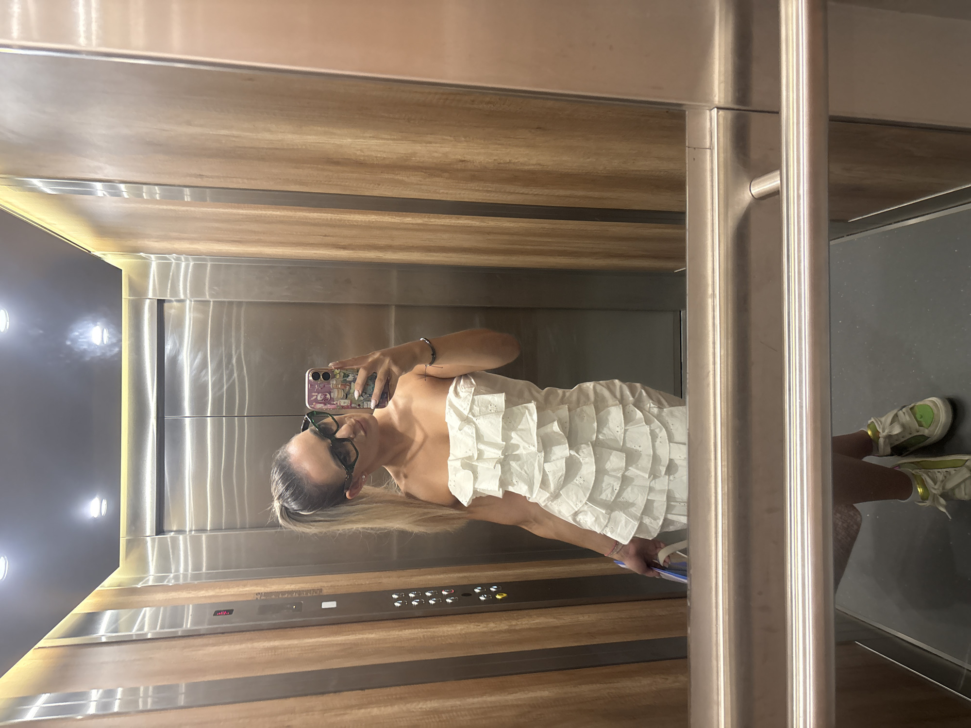 Sofia morning: elevator selfie and a plate of scrambled eggs