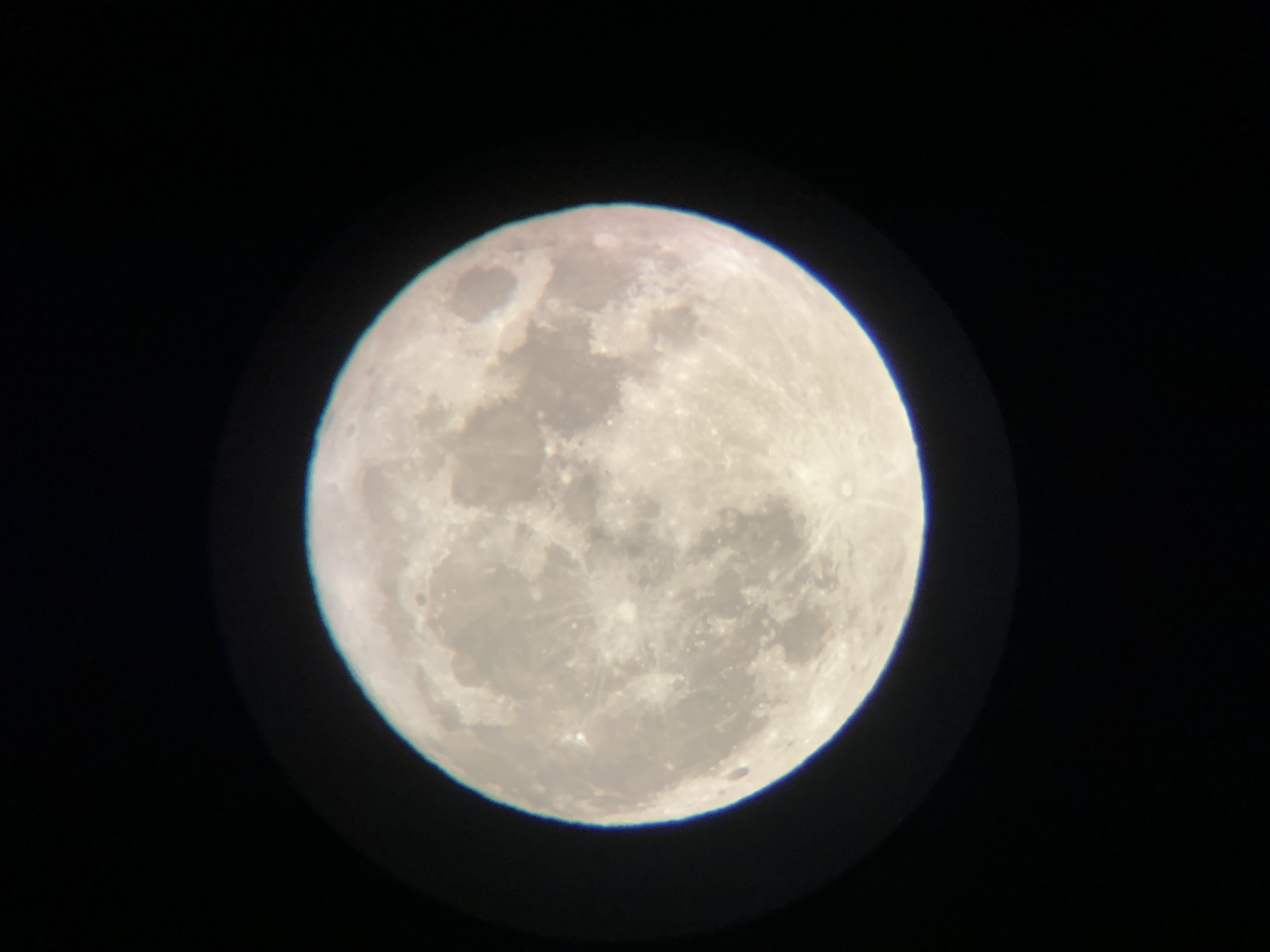 Full moon rising over Târgu Neamț, Romania