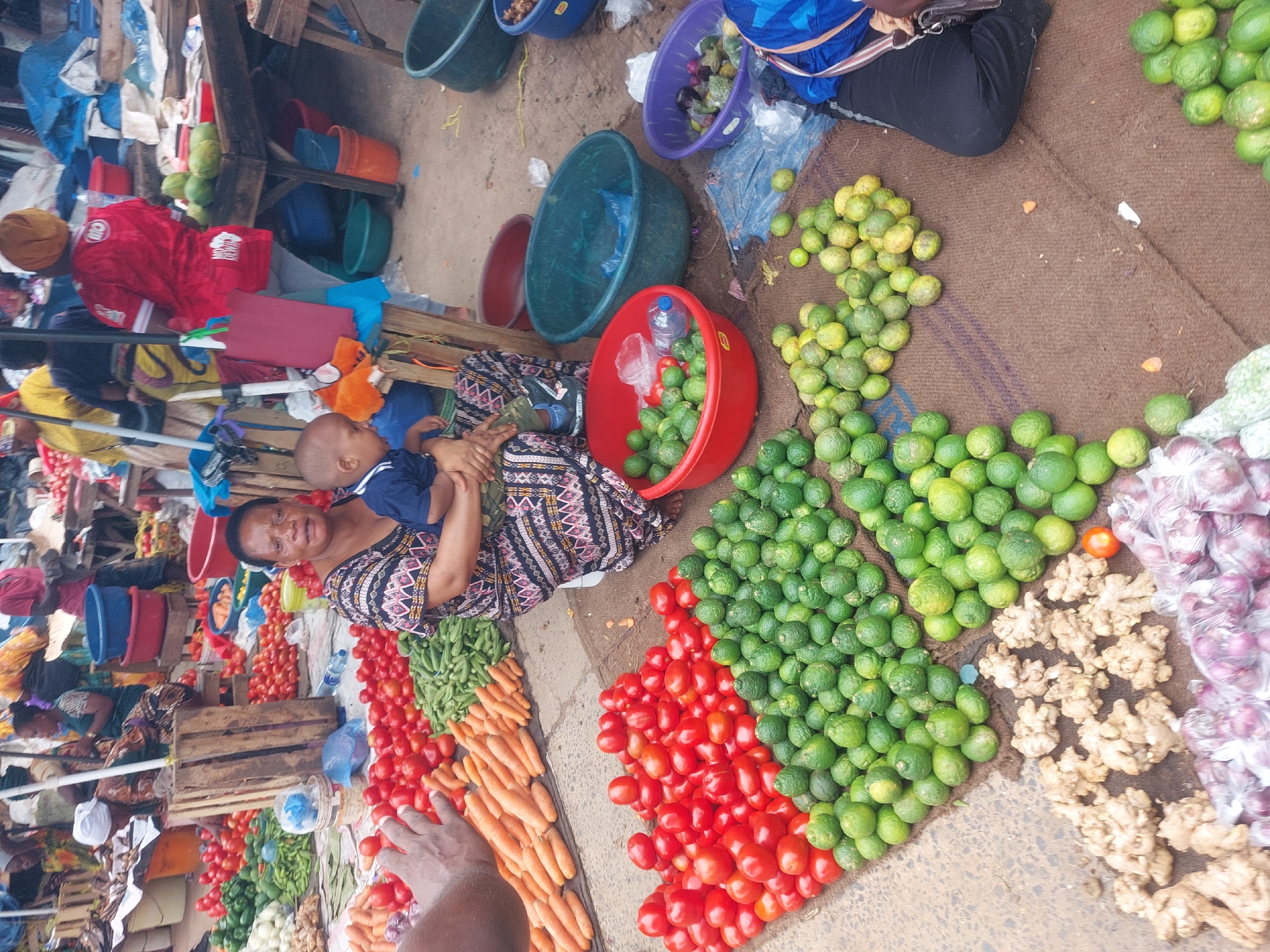 Daily market life documented across Dar es-Salaam neighborhoods