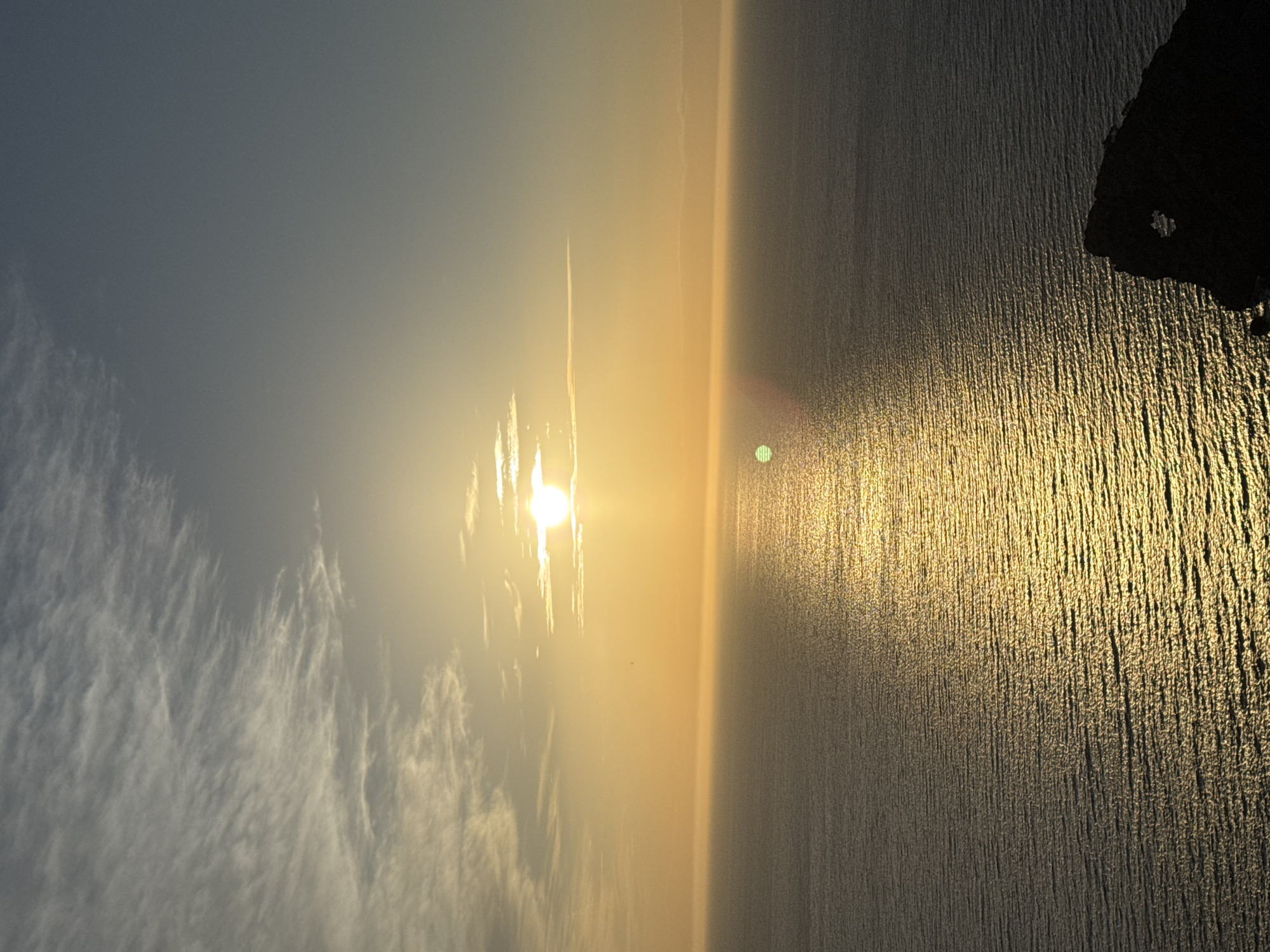 Sunset captured over Mediterranean waters in Deià, Spain
