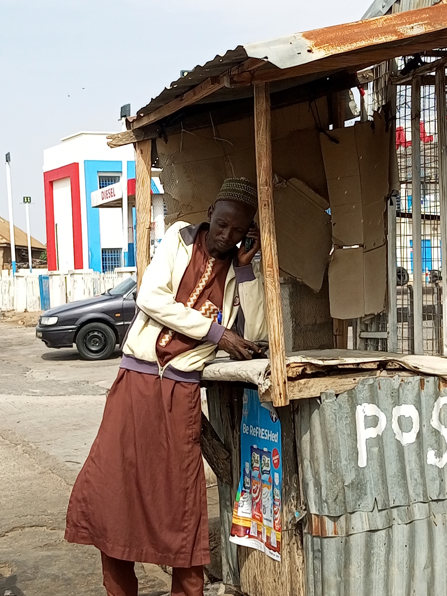 Street life along a commercial corridor in Gombe, Nigeria