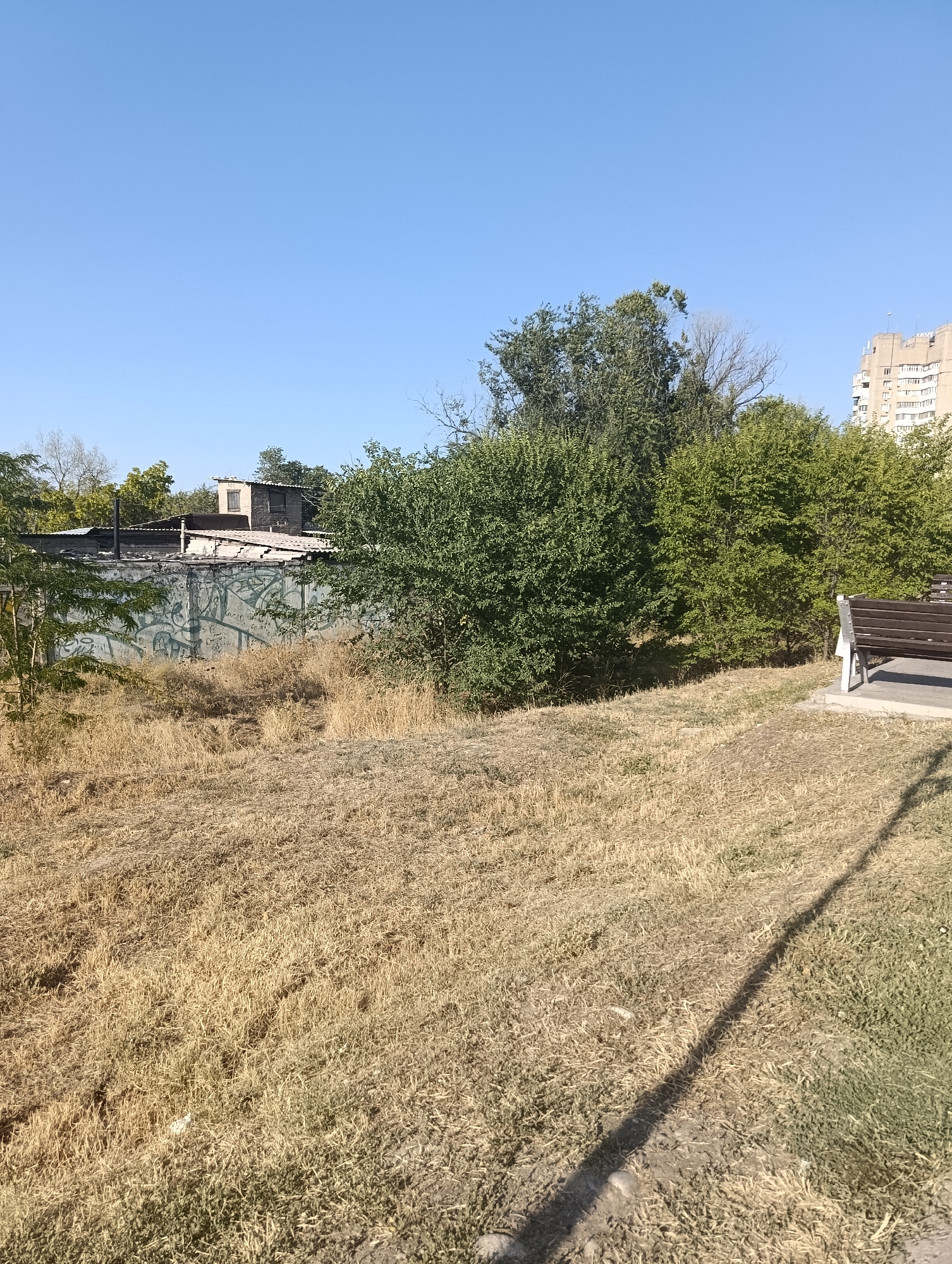 Dry summer afternoon at a Bishkek park
