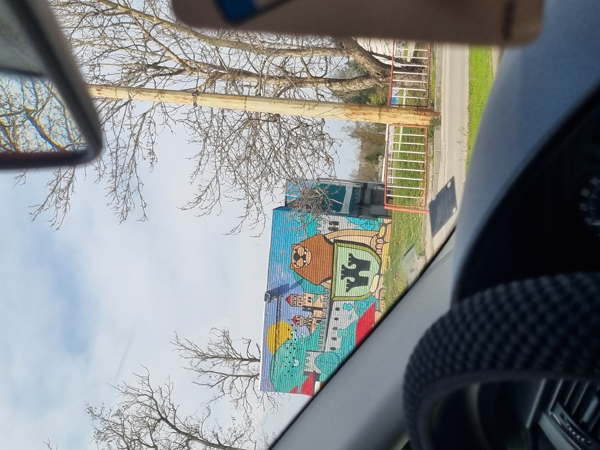 Patriotic mural with lion and eagle spotted in Veliko Tarnovo