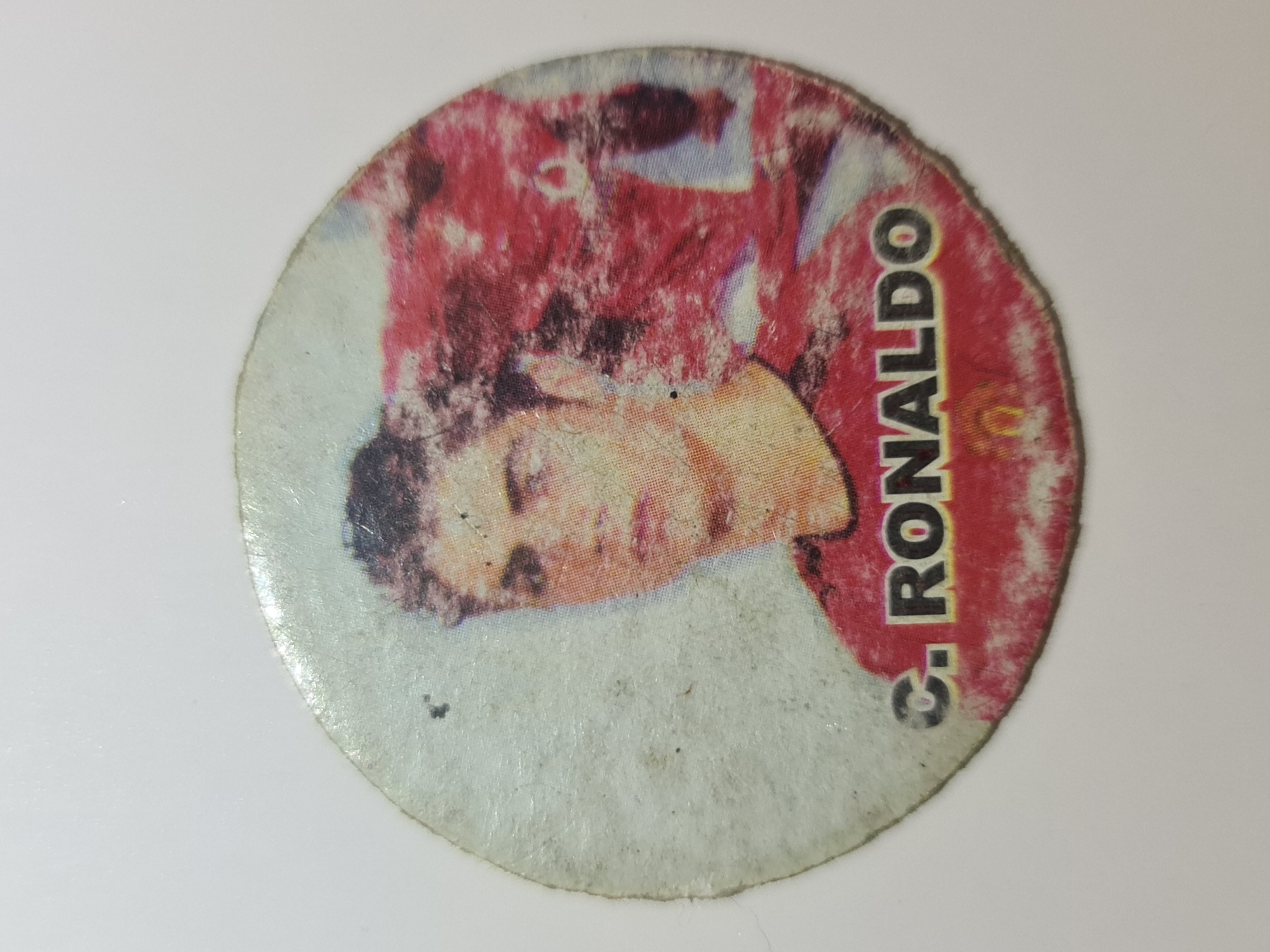 Worn 90s collectible discs spread out in Hrazdan, Armenia.