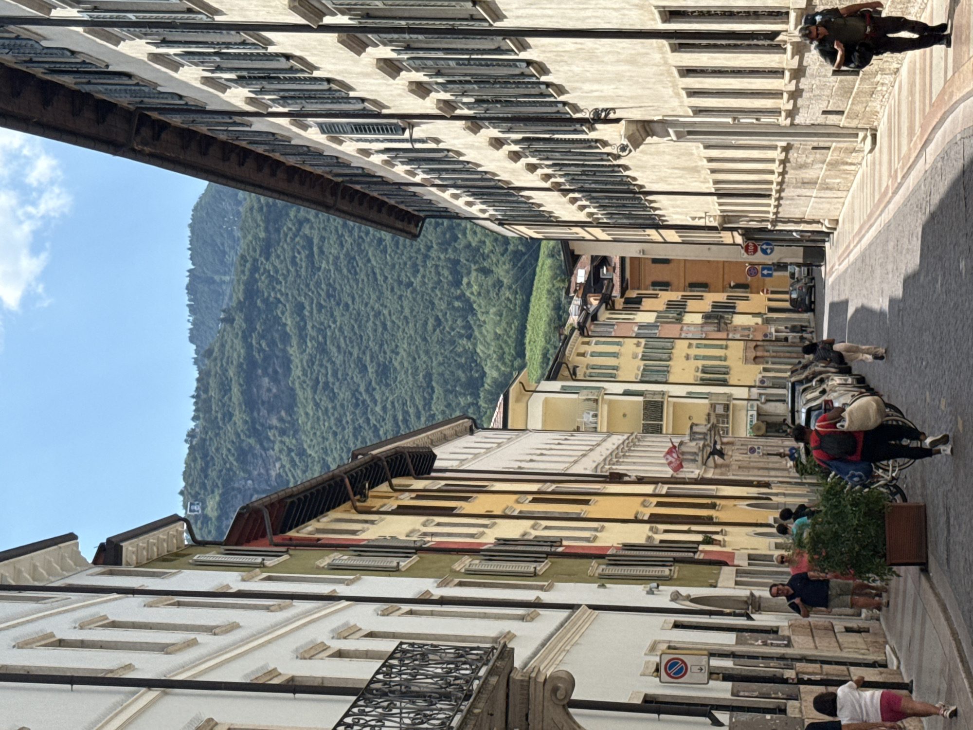 Sunny afternoon walk through Trento's historic city center