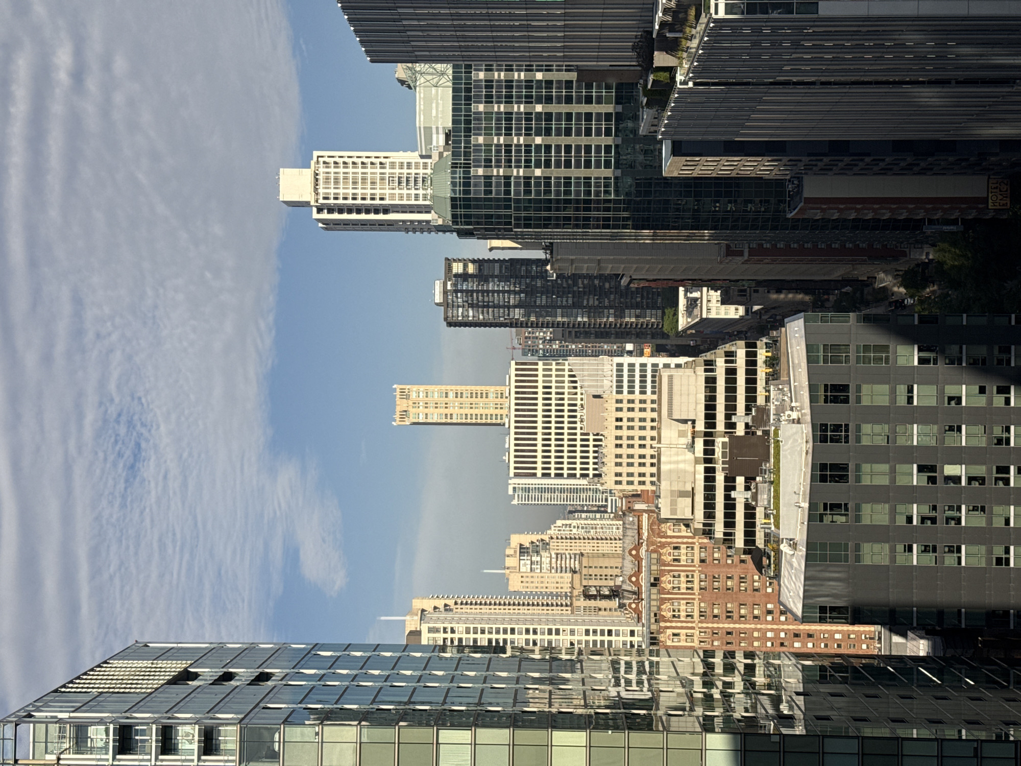 Chicago midday: coffee, houseplants, photo books, and skyline