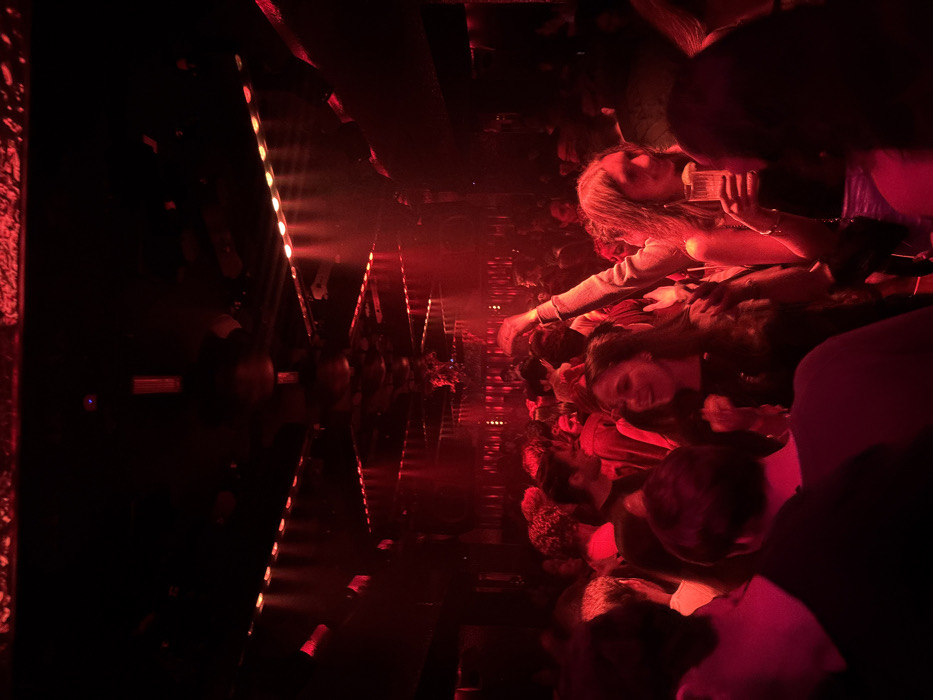 NYC nightclub scene captured during weekend nightlife hours