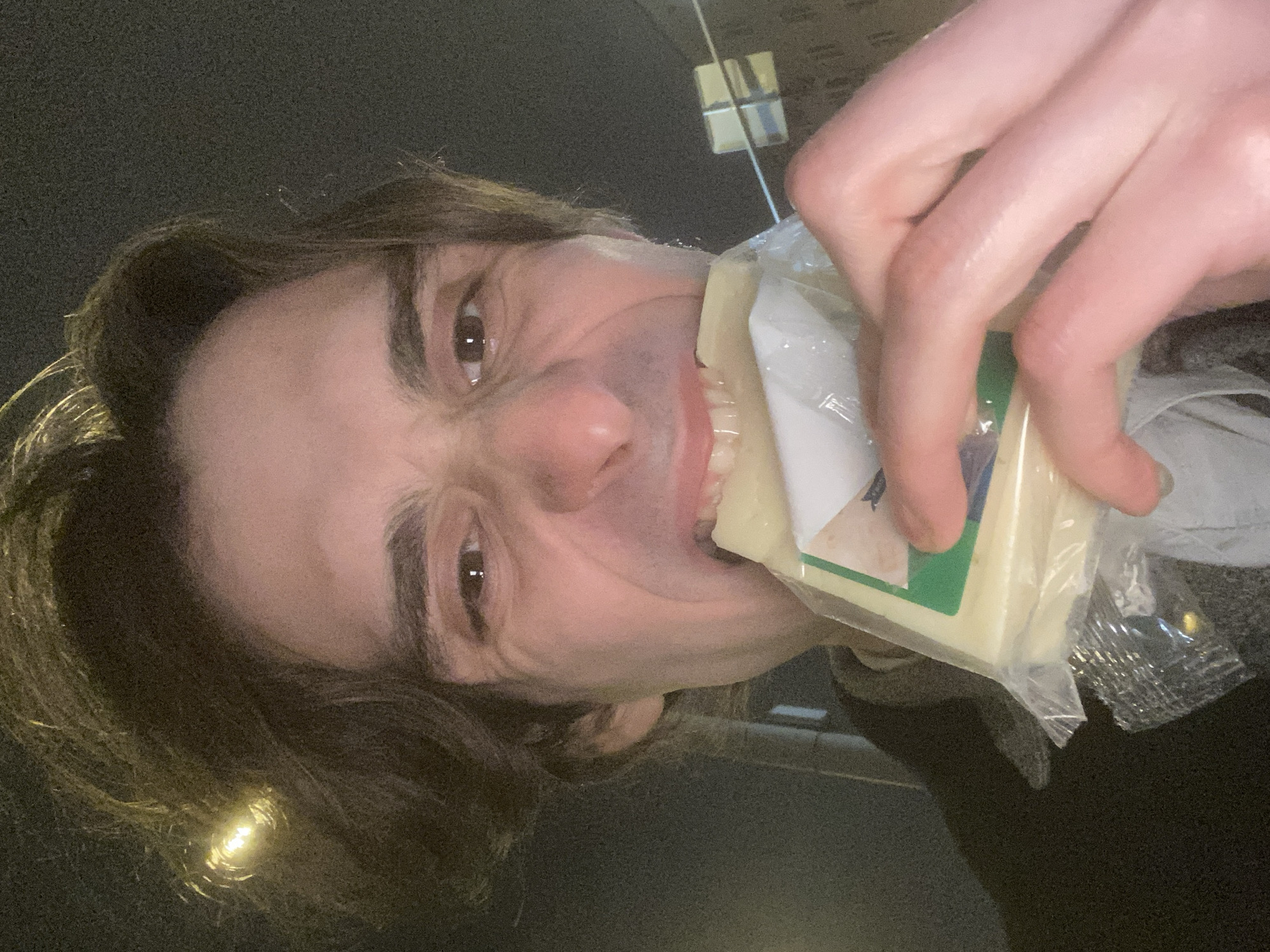 Man Takes Selfie With Cheese Block In Mouth, Moscow