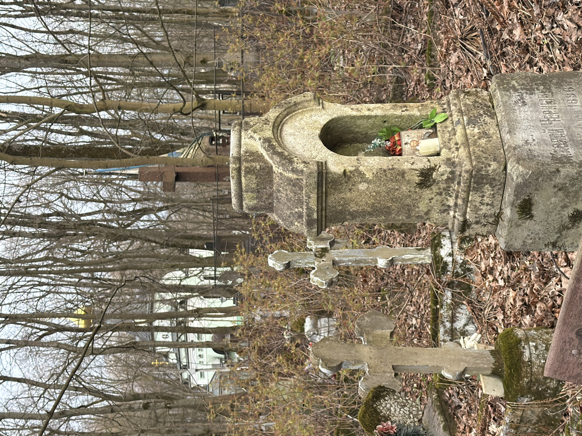 Visitors document Saint Petersburg cemetery and Saint Xenia shrine