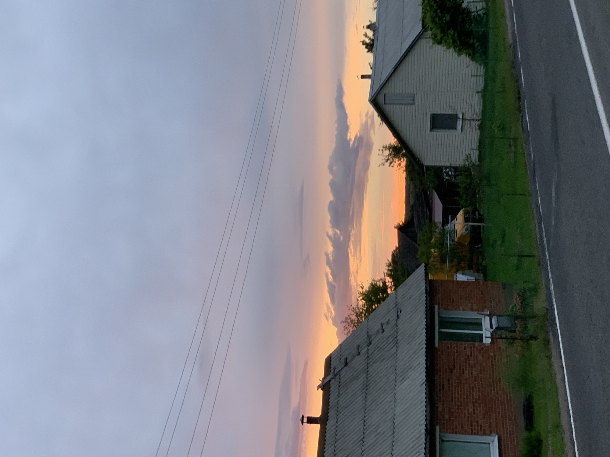 Sunset over a Belarusian village, chocolates on the side