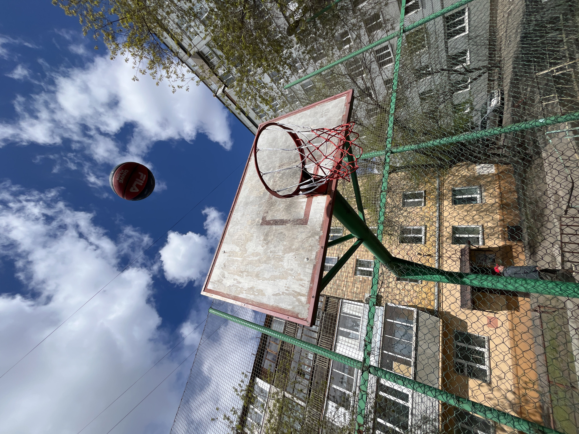 Early morning basketball session documented in Krasnoyarsk, Russia